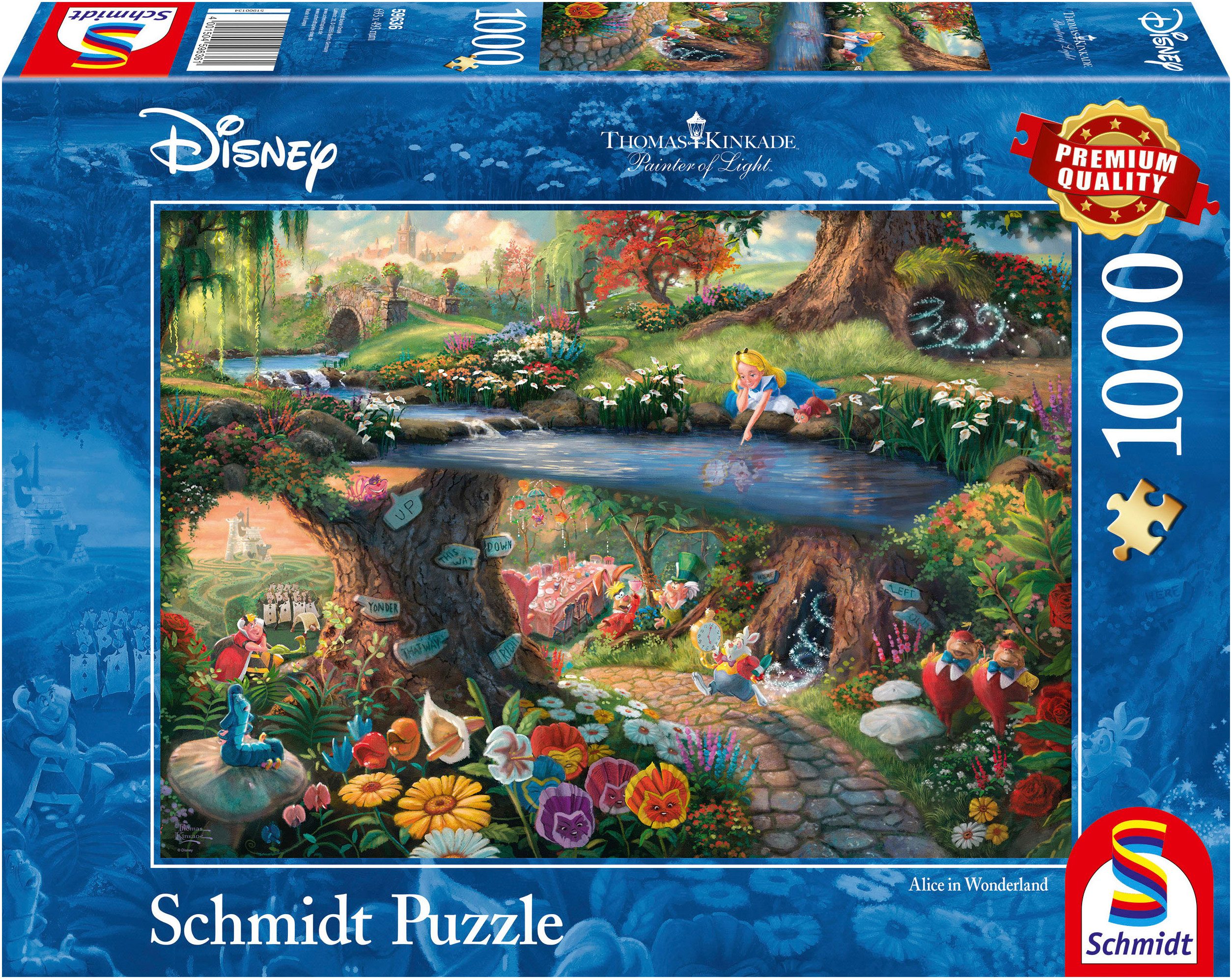 Puzzle Disney, Alice im Wunderland von Thomas Kinkade