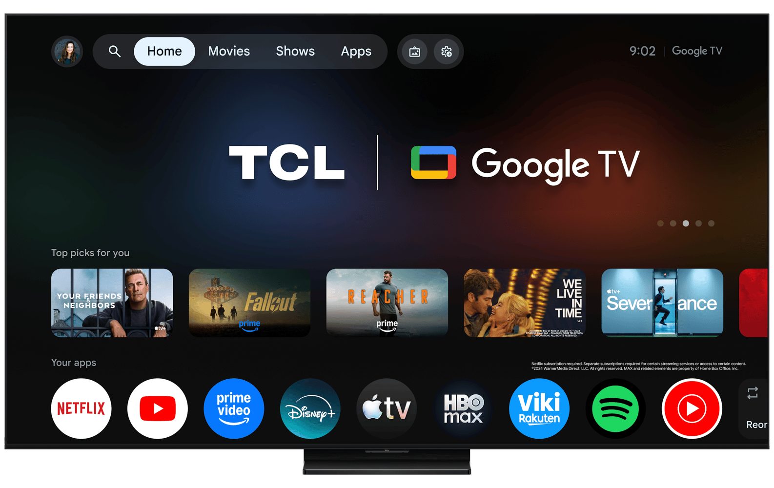 TCL 55A400UX1 QLED Mini LED-Fernseher (55 Zoll, 4K Ultra HD)