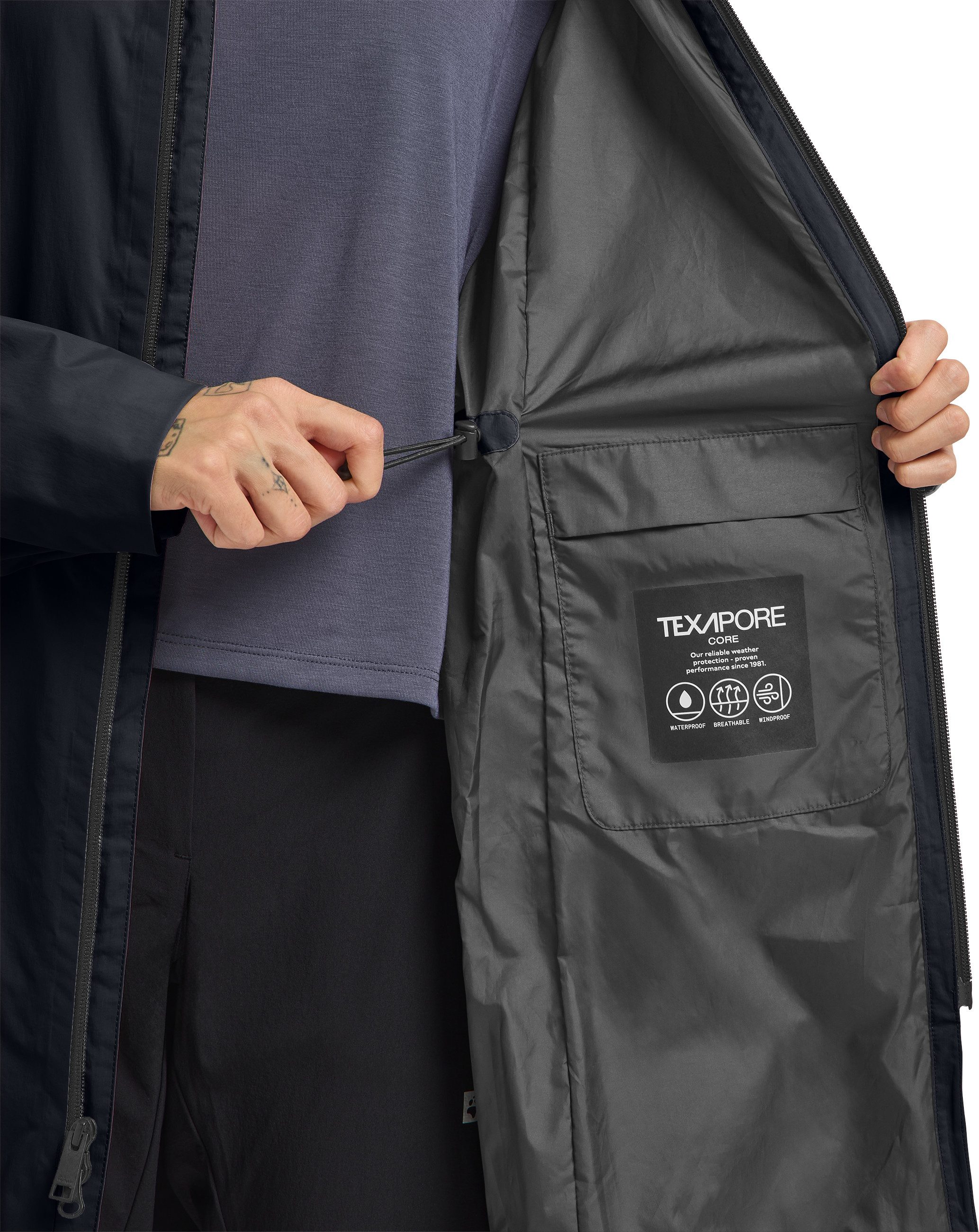 Jack Wolfskin Funktionsmantel WELLSEE COAT W Wärmend, winddicht, Übergangsjacke