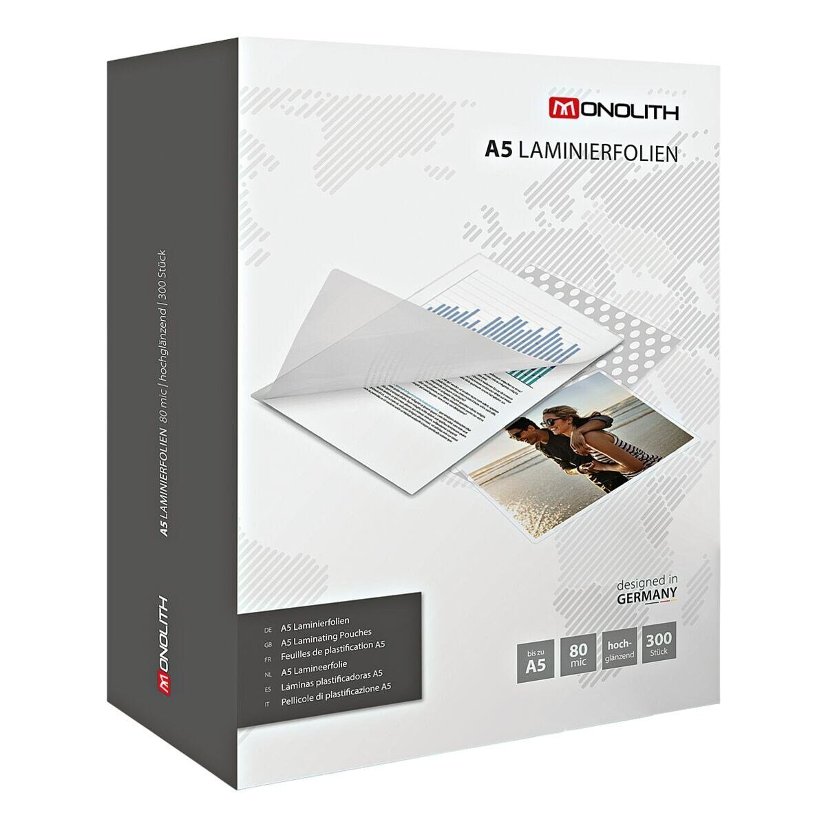 MONOLITH Laminierfolie 81M0580007, A5 80 mic glänzend