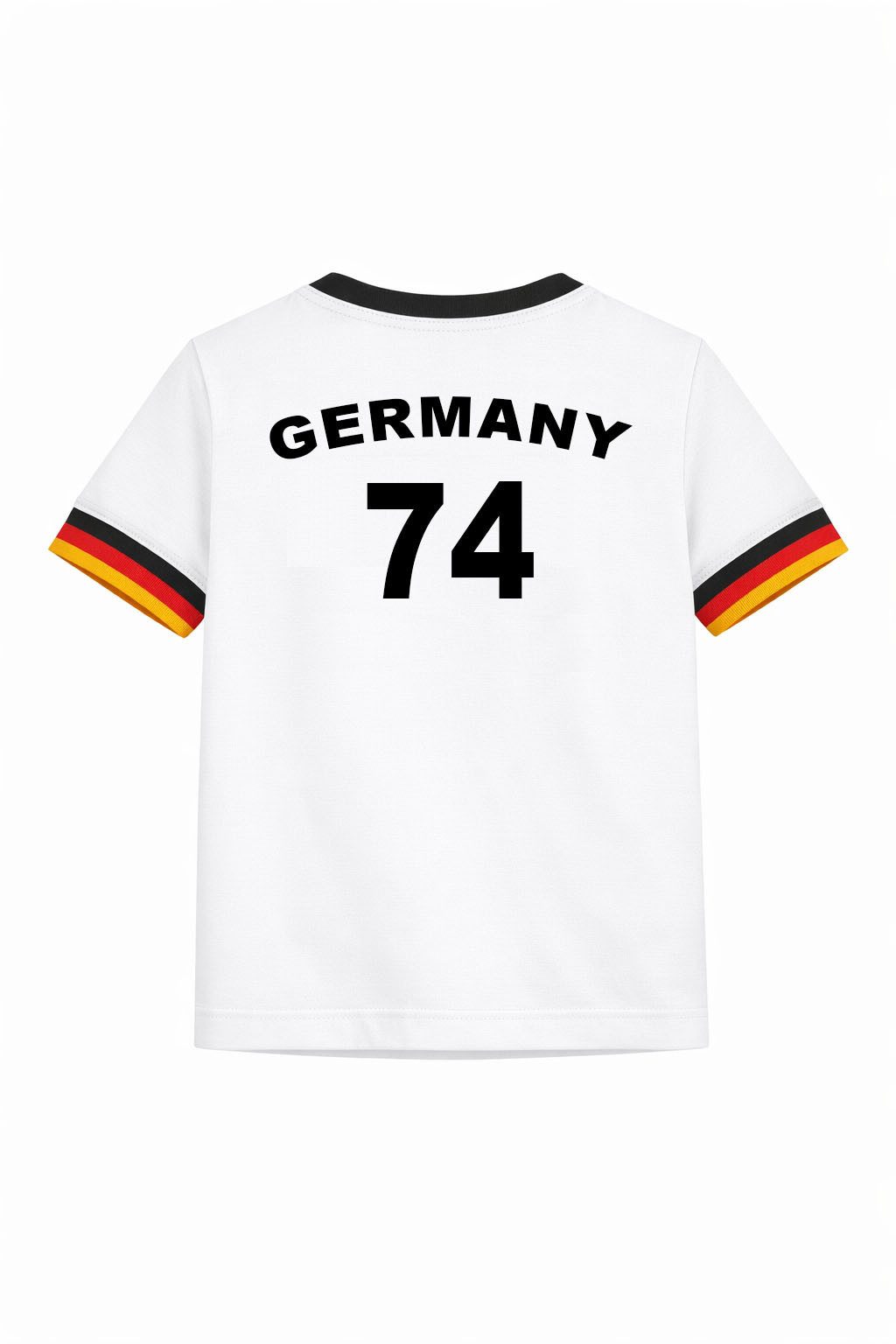 THREE OAKS T-Shirt Fußball Fan Shirt mit Deutschlandfarben, weißes Jungen
