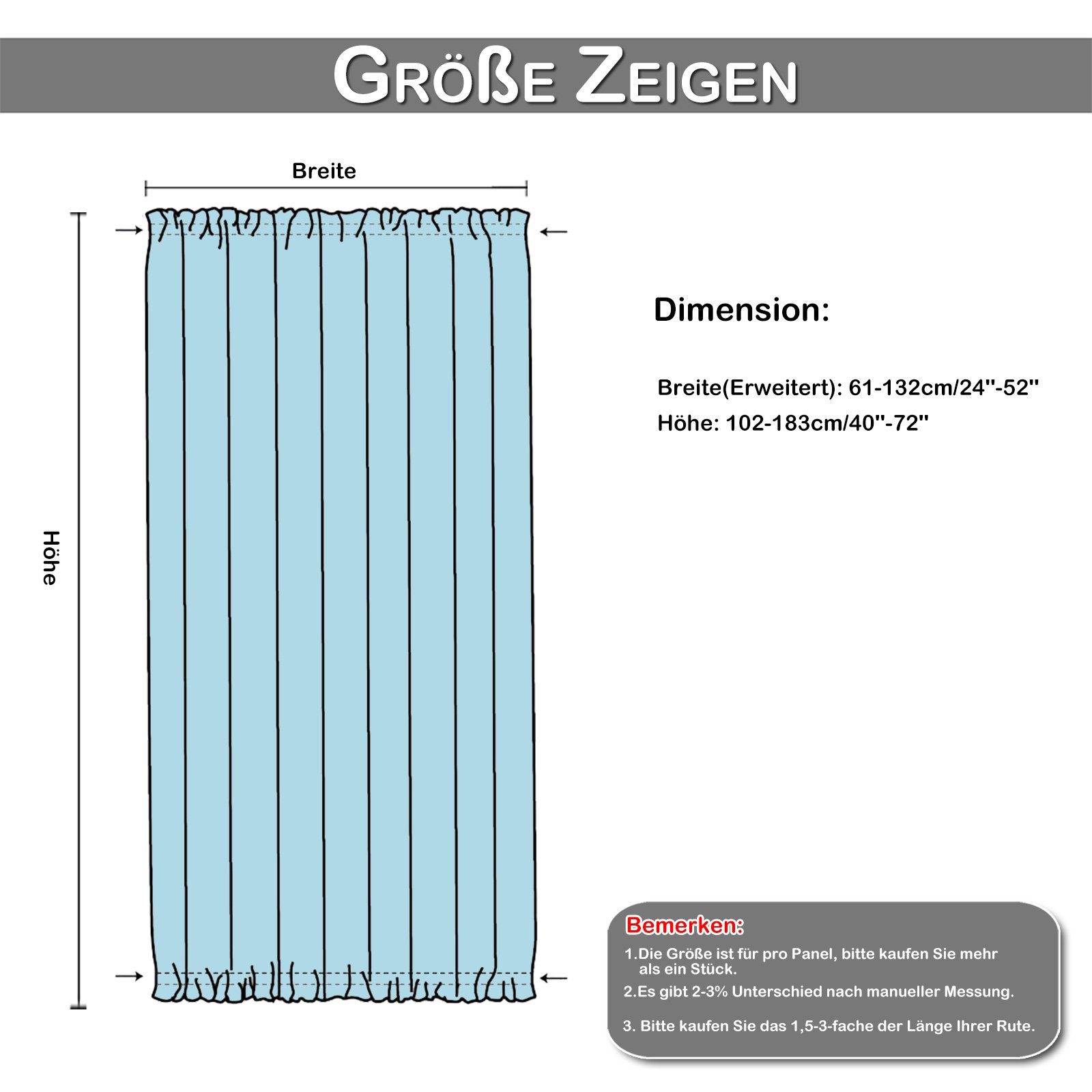 Rosnek Türvorhang Verdunkelung, thermisch isoliert, Stabtasche, für Türfenster (1 St), H×B: 102×61;183×61;102×132;183×132