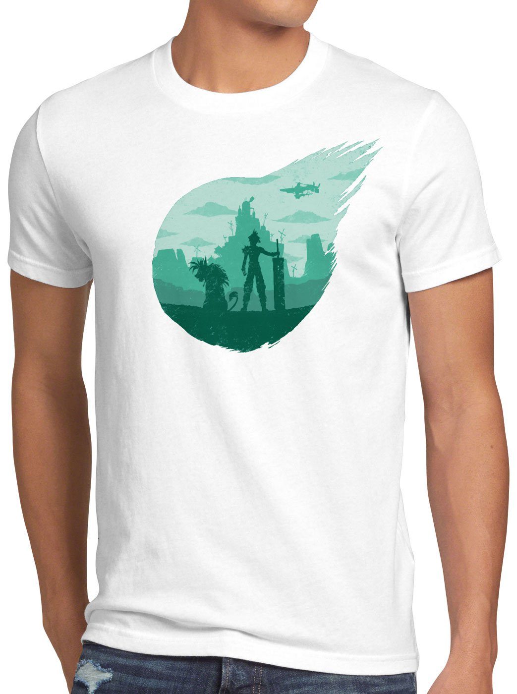 style3 T-Shirt VII Herren Print-Shirt weiß Avalanche rollenspiel soldier Soldier