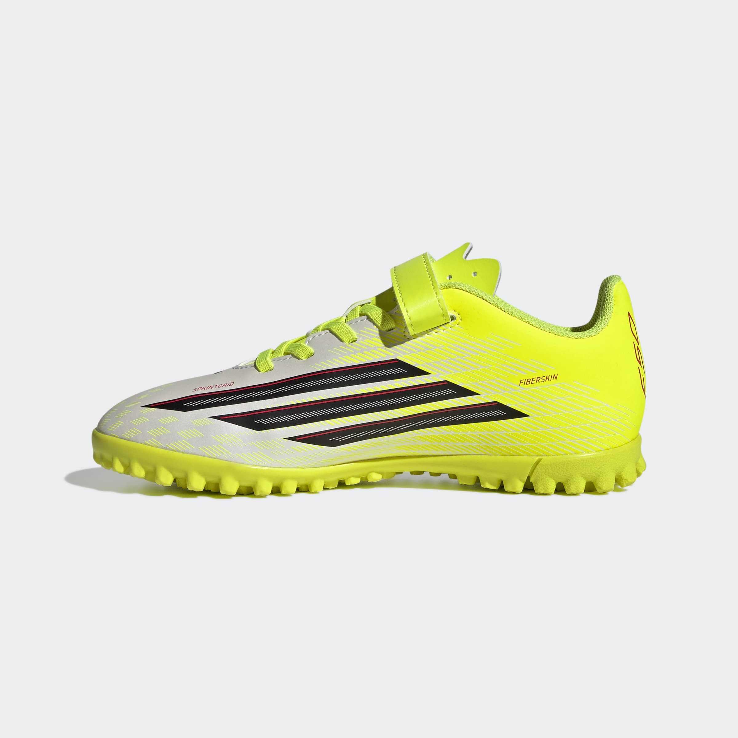adidas Performance F50 CLUB KLETTVERSCHLUSS TURF KIDS Fußballschuh für Kunstrasen, Hart- und Aschenplätze, für Kinder & Jugendliche