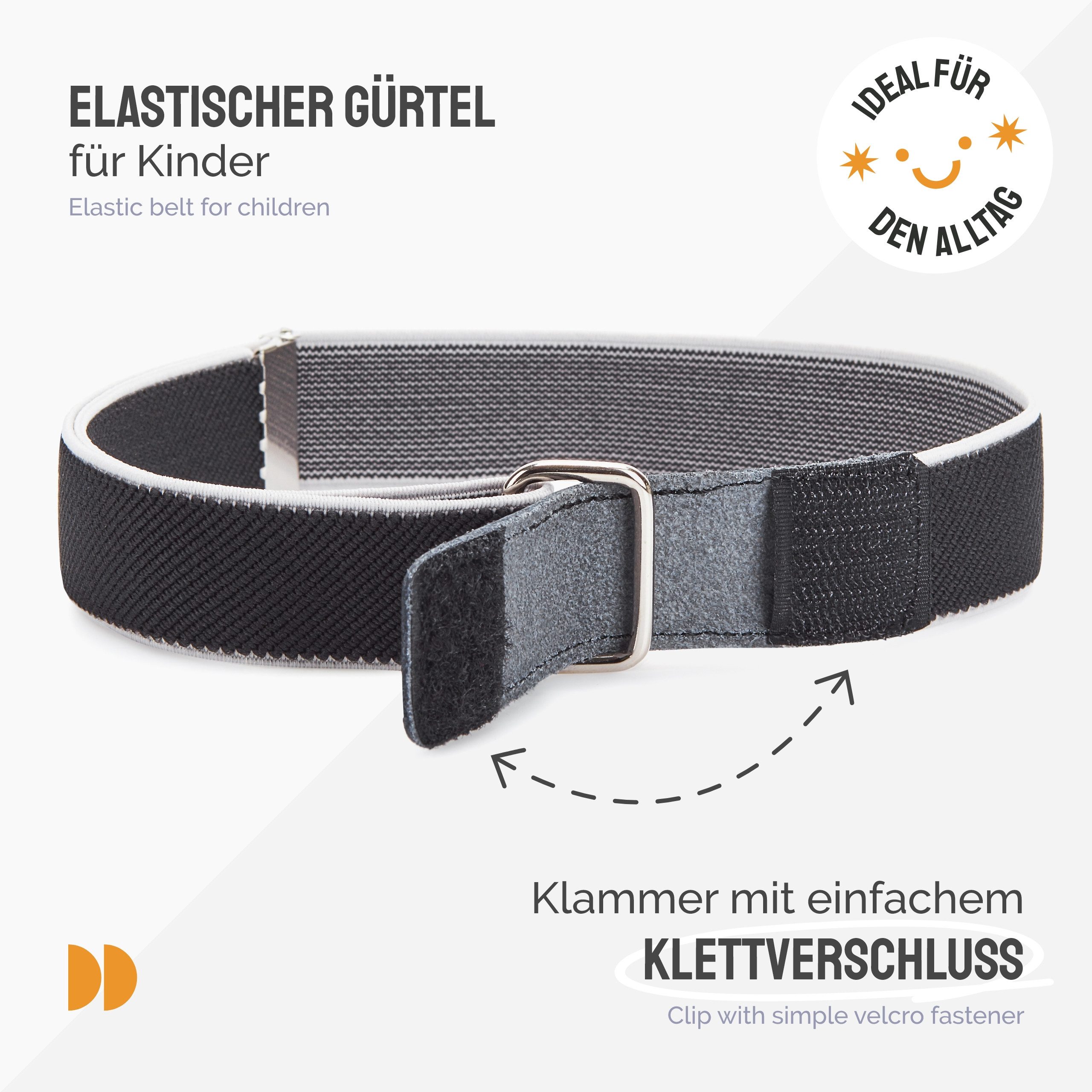 Ladeheid Stoffgürtel Kinder Gürtel Elastik-Gürtel 1-12 Jahre 34-90 cm P15 (1-St)