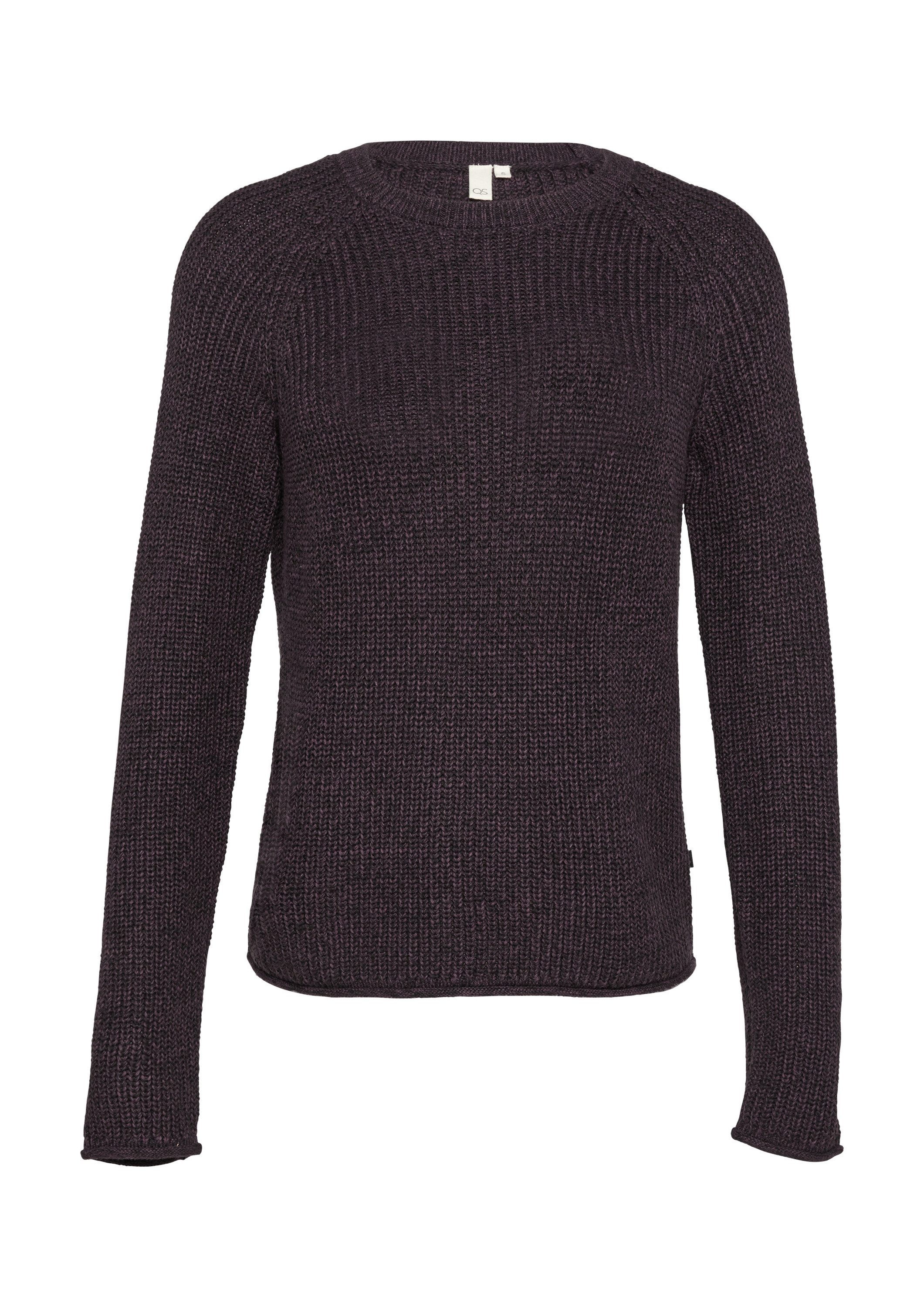 QS Longpullover Strickpullover Melierter Strickpullover mit günstig online kaufen
