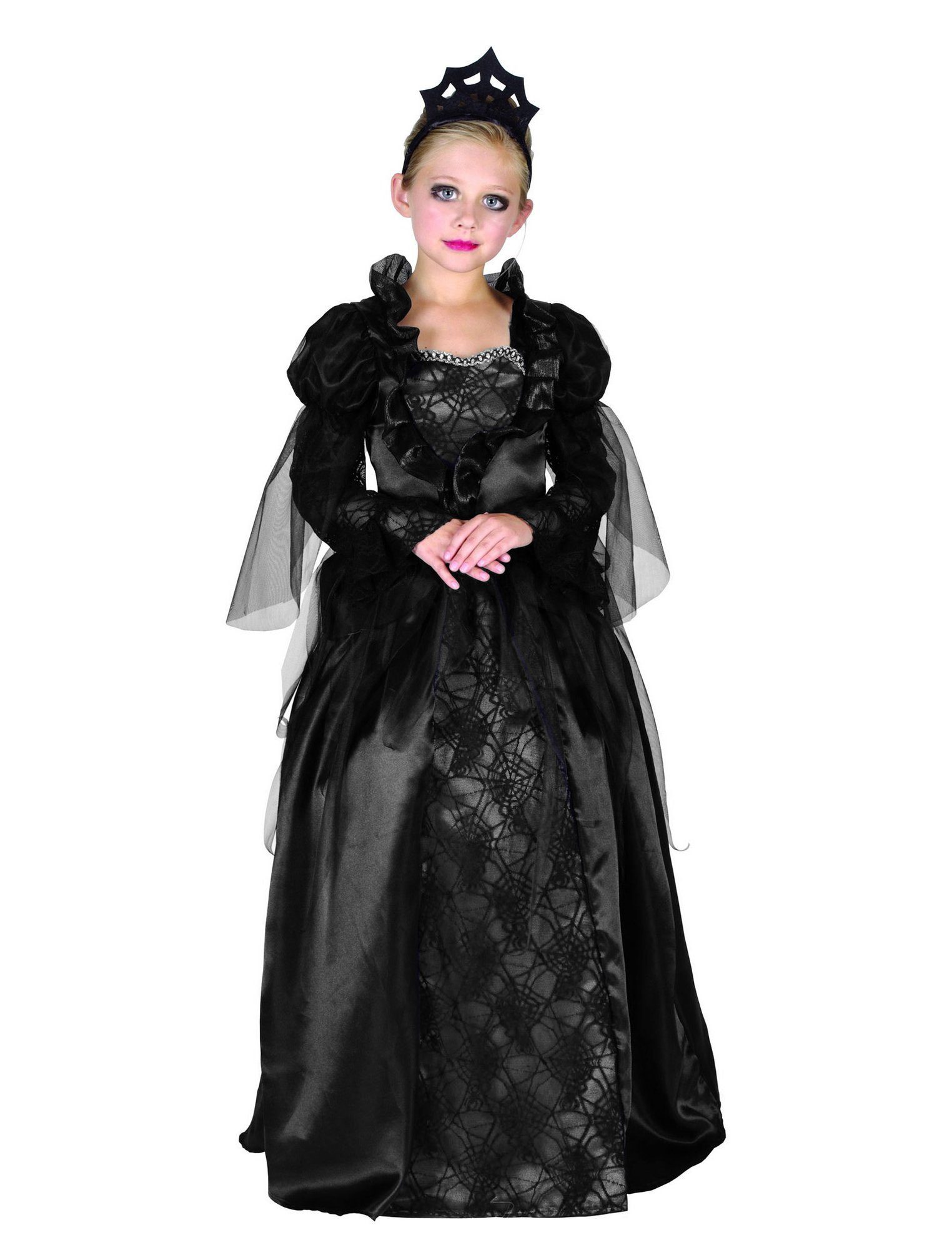 JADEO Kostüm Barocke Vampirin Halloween-Kinderkostüm schwarz