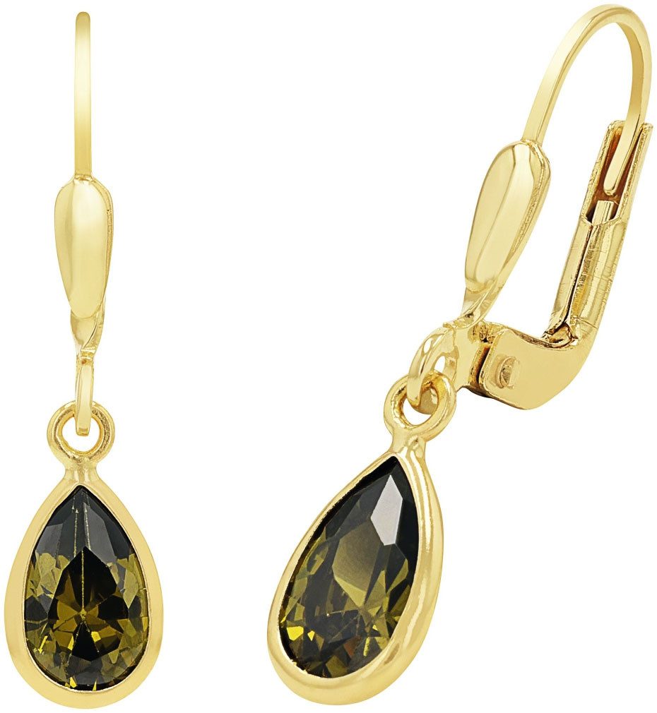 Amor Paar Ohrhänger, mit Zirkonia (synth)