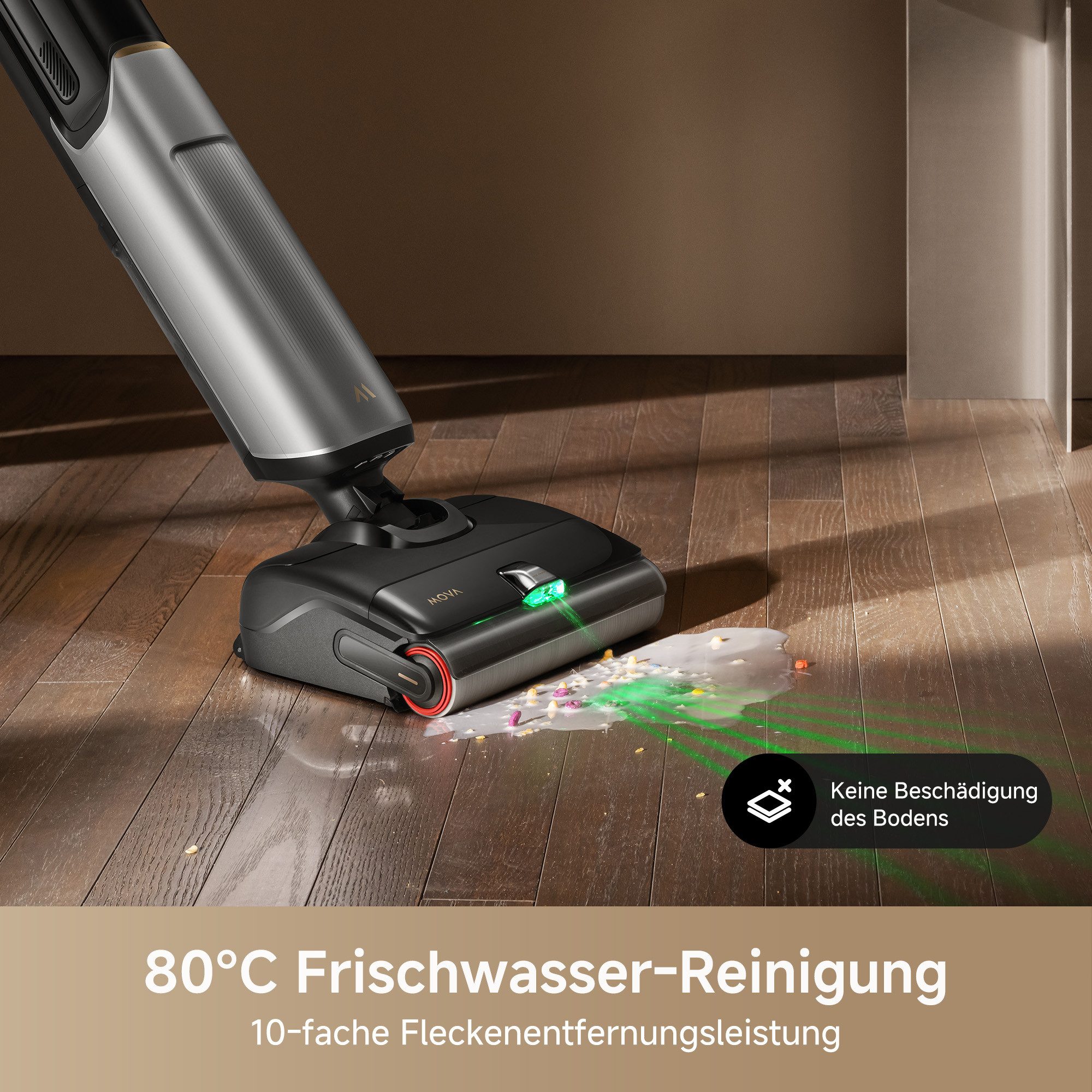 Mova Nass-Trocken-Sauger MOVA X4 Pro, 450 W, 20.000Pa Saugkraft, KI-gesteuerte Reinigungstechnologie, 180°-Design – Bild 5 von 5