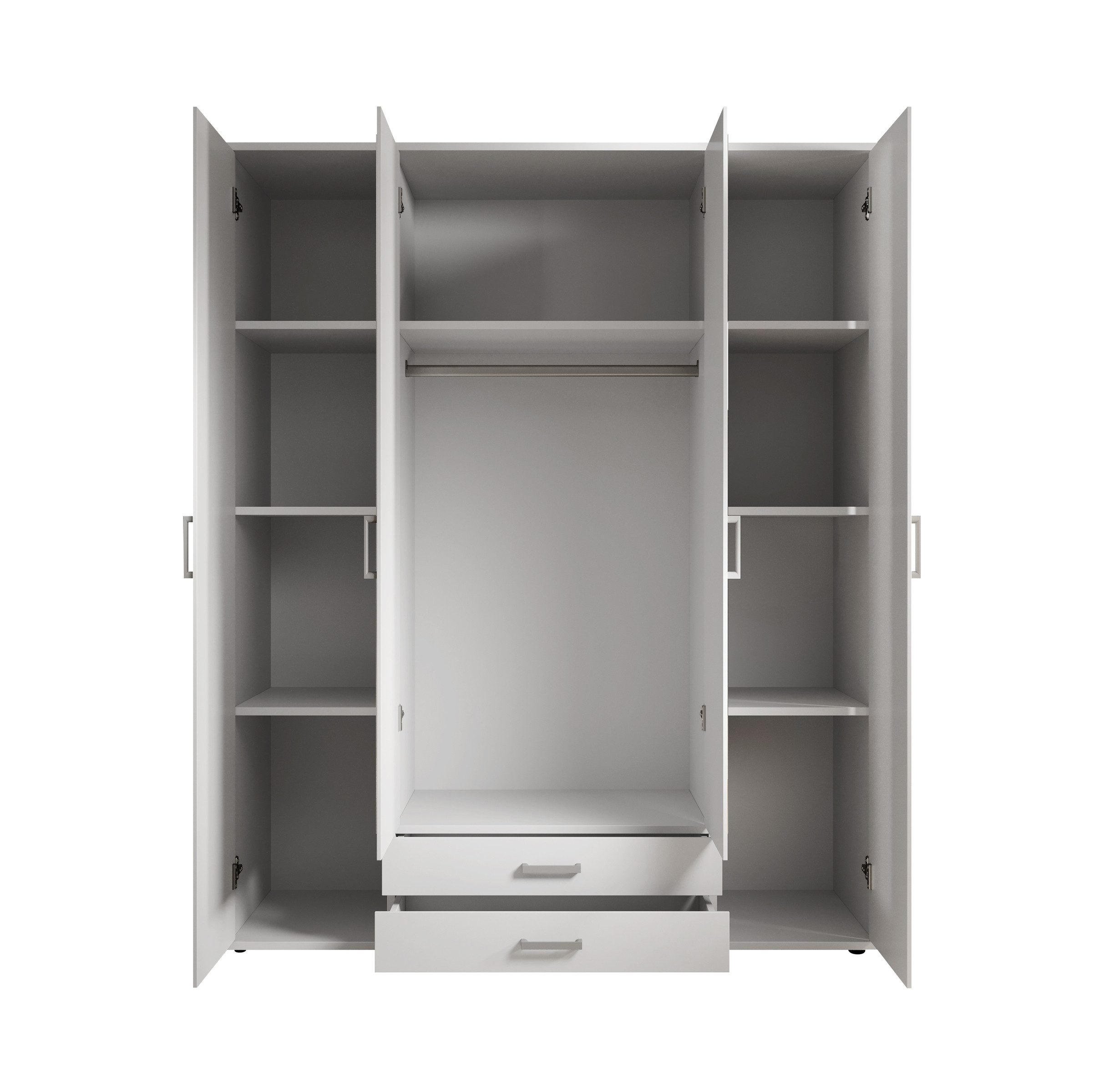 Pol-Power Kleiderschrank 159 x 196 x 54 cm (B/H/T)