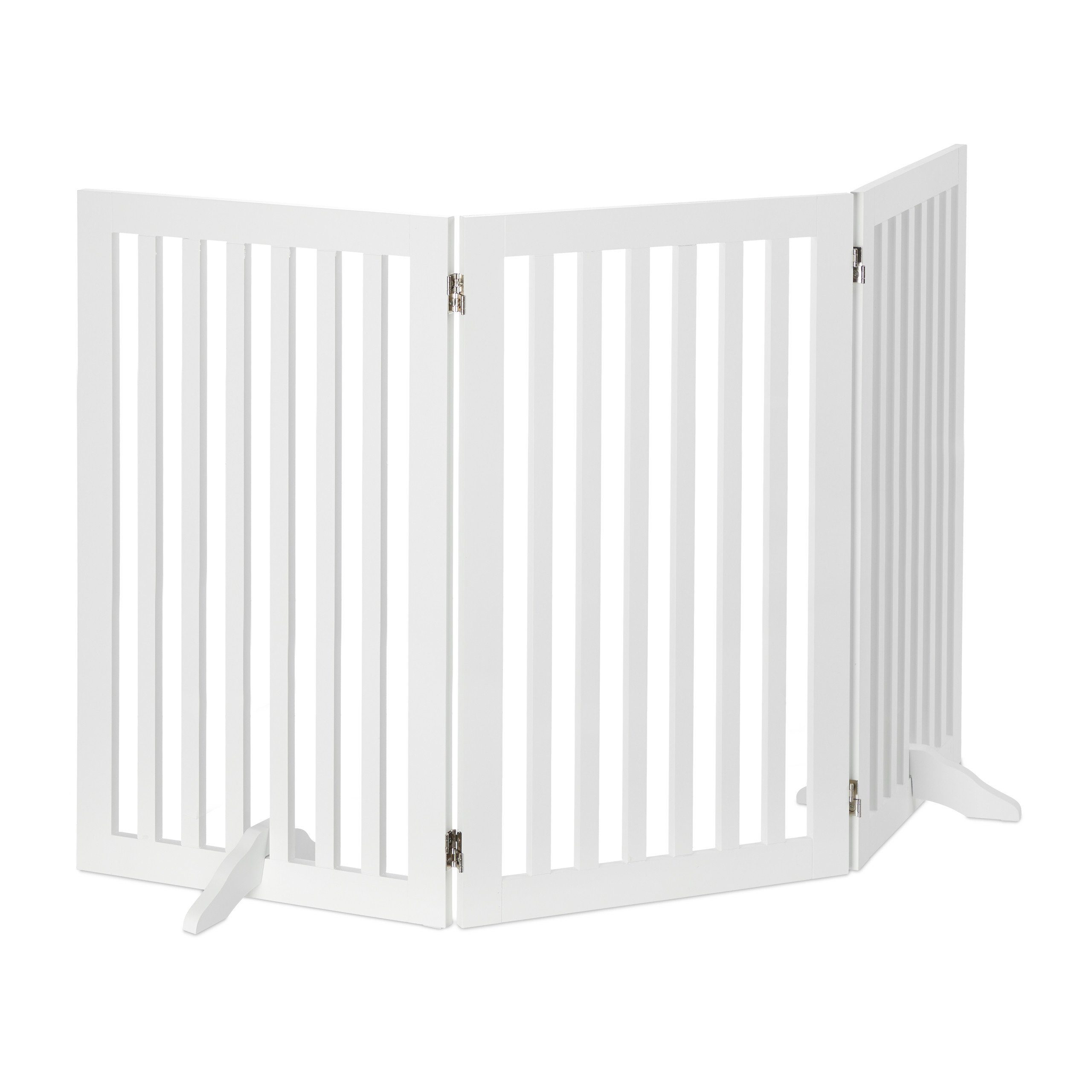 relaxdays Hundegitter Weißes Absperrgitter, 3 Panel