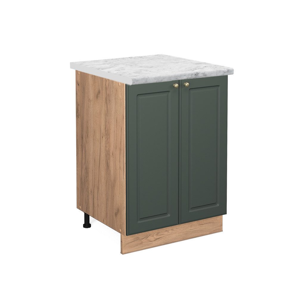 Vicco Unterschrank Fame-Line, Grün-Gold Landhaus/Goldkraft Eiche, günstig online kaufen