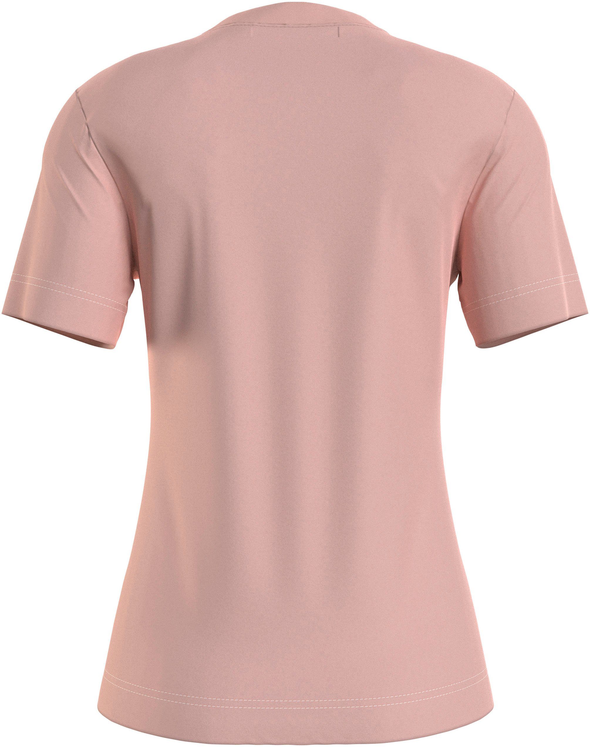 Calvin Klein Jeans Logodruck SLIM mit Faint V-NECK V-Shirt TEE MONOLOGO Blossom