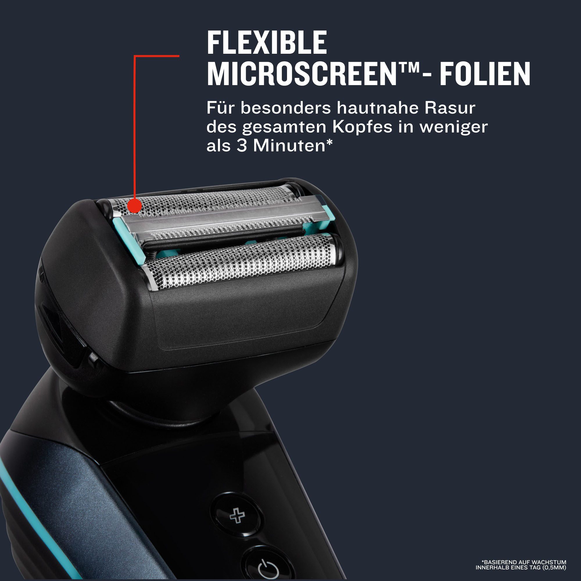 Remington Glatzen-Rasierer XF8000, Balder Head & Face Elektrorasierer für Nass-& Trockenrasur blau|schwarz