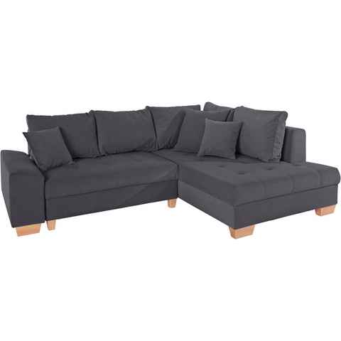 Mr. Couch Ecksofa Nikita L-Form, wahlweise mit Kaltschaum (140kg Belastung/Sitz), AquaClean-Stoff