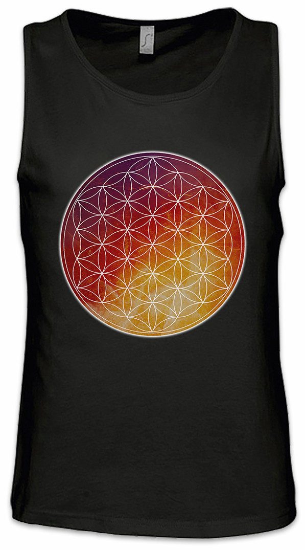 Urban Backwoods Tanktop Lifeflower Logo Ärmelloses T-Shirt Blume Des Lebens Esoterik New Age Mandala Medium OM Yoga