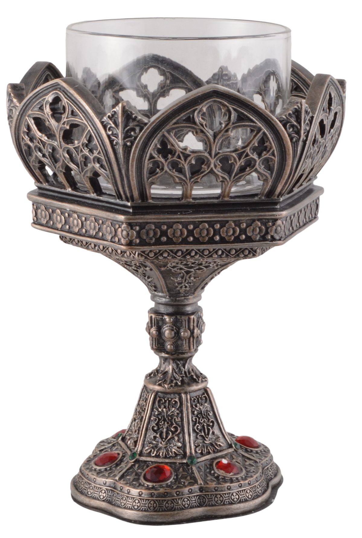 Gmbh wurden von Kerzenständer versilbert, by Veronese, in Details direct - ca. "Kathedrale" LxBxH 11x10x15cm Vogler Kerzenständer Sechseckform Hand