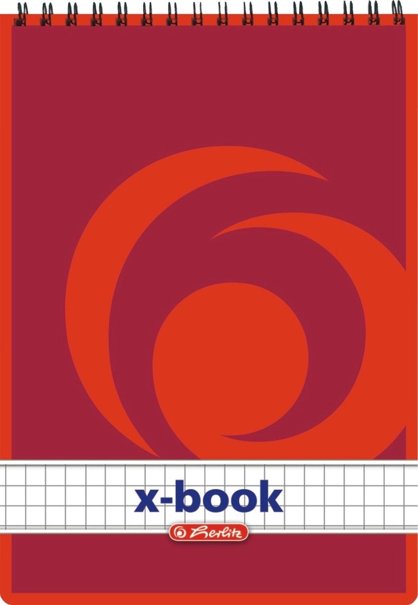 Herlitz Notizblock Spiralnotizblock A6 kariert 50 Blatt