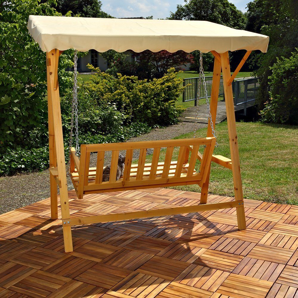 Melko Hollywoodschaukel Gartenschaukel Hollywoodschaukel Hängeschaukel Holz günstig online kaufen