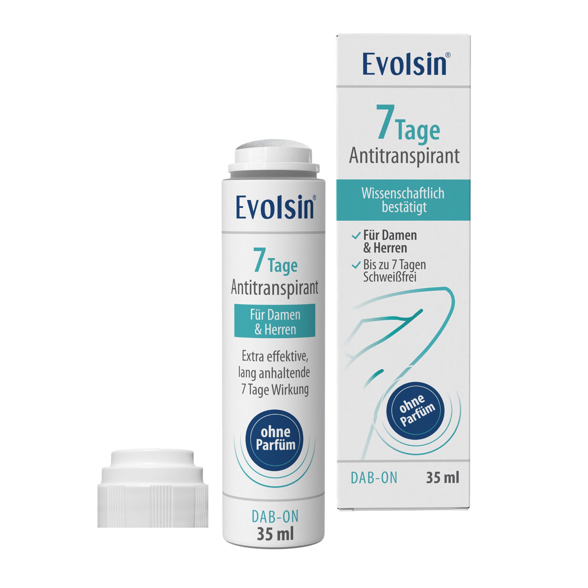 Evolsin Deo-Roller Antitranspirant - Damen & Herren - Bis zu 7 Tagen schweißfrei