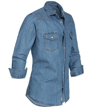 Rock Creek Jeanshemd Herren Jeanshemd Hellblau H-199A