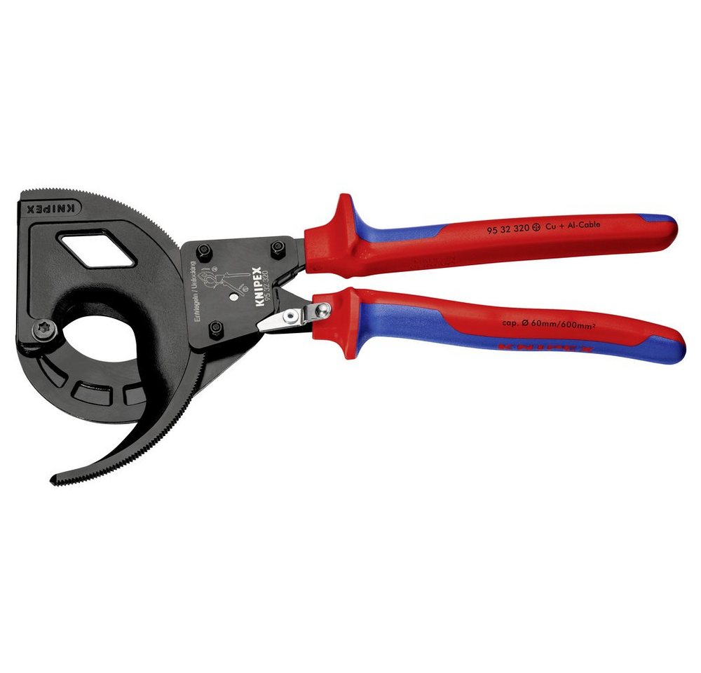 Thumbnail - Knipex Kabelschere Knipex 95 32 320 Ratschen-Kabelschneider Geeignet für (Abisoliertechn