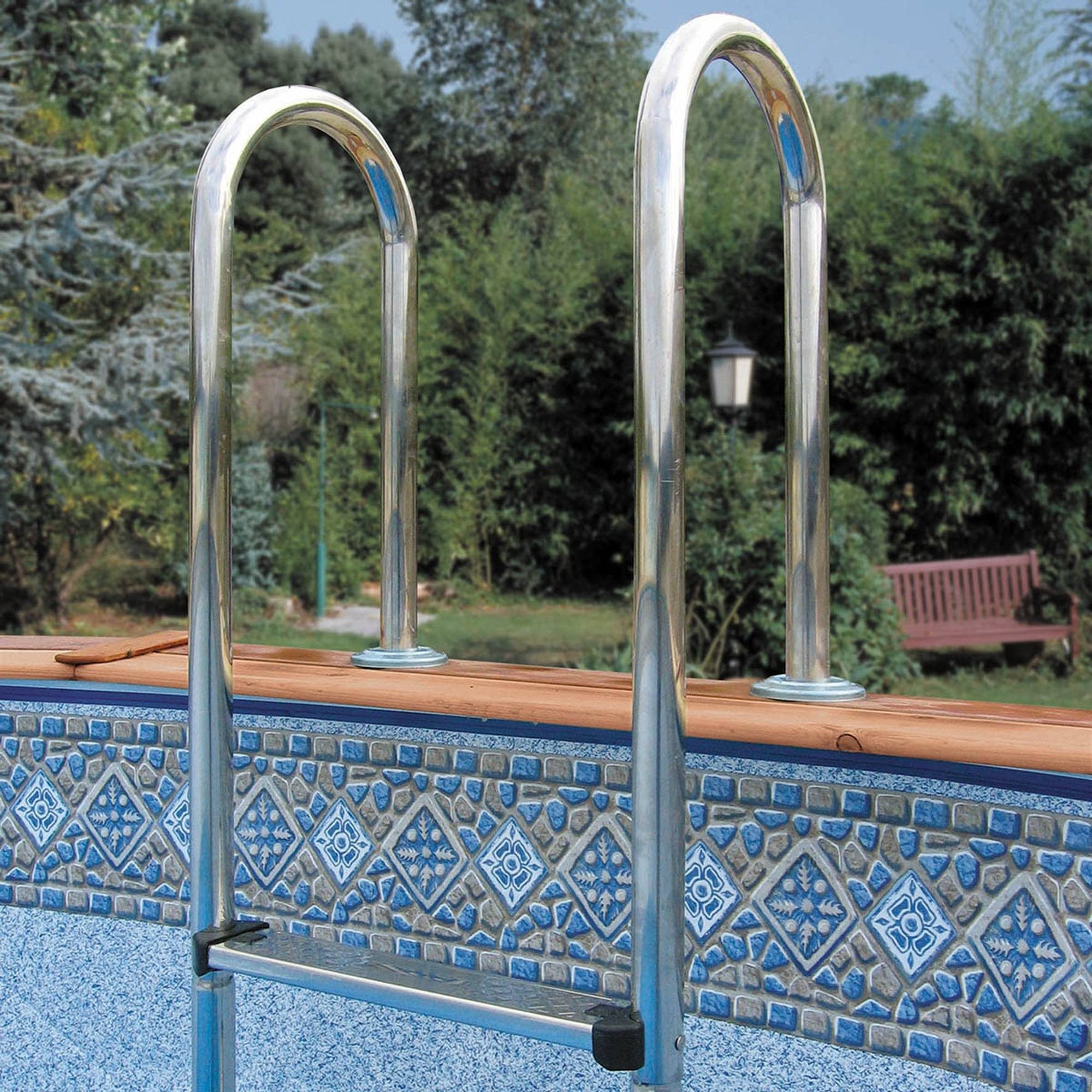 Waterman Poolleiter Poolleiter Edelstahl für Tiefbecken mit 150 cm höh (Komplett-Set, 1-St)