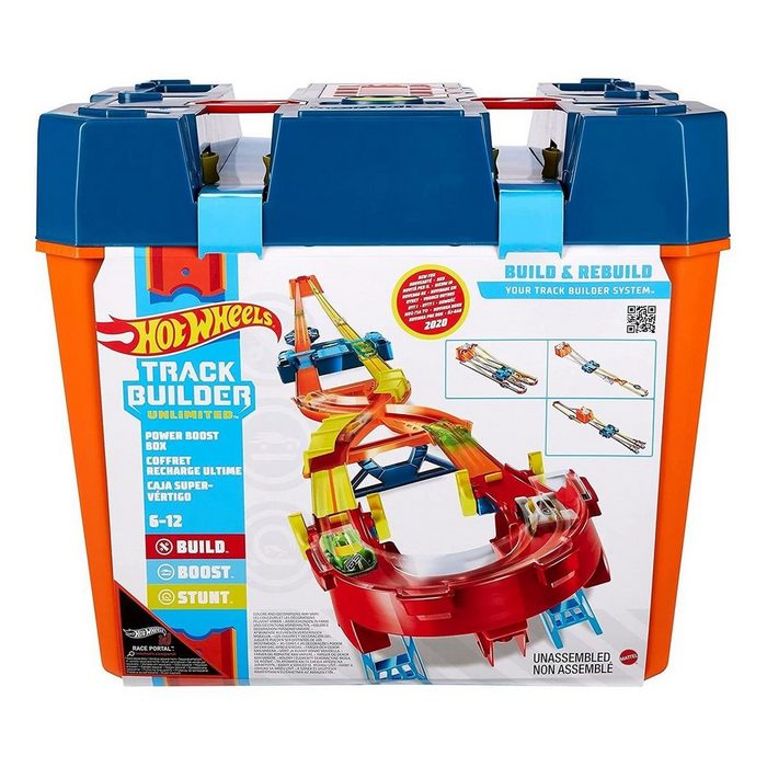 Mattel® Spielzeug-Rennwagen Mattel GNJ01 - Hot Wheels - Track Builder Unlimited Power Boost Box Track Set