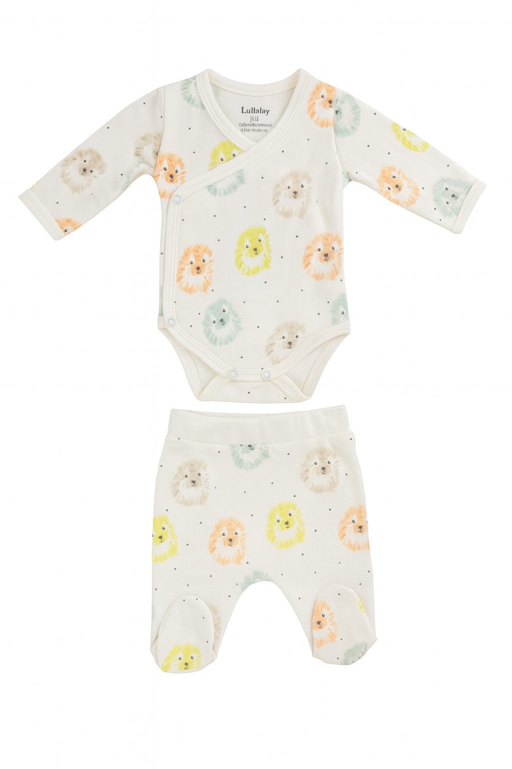 Body & Hose Baby Outfit, 2-teiliges Set, Langarmbody + Hose, Löwenprint