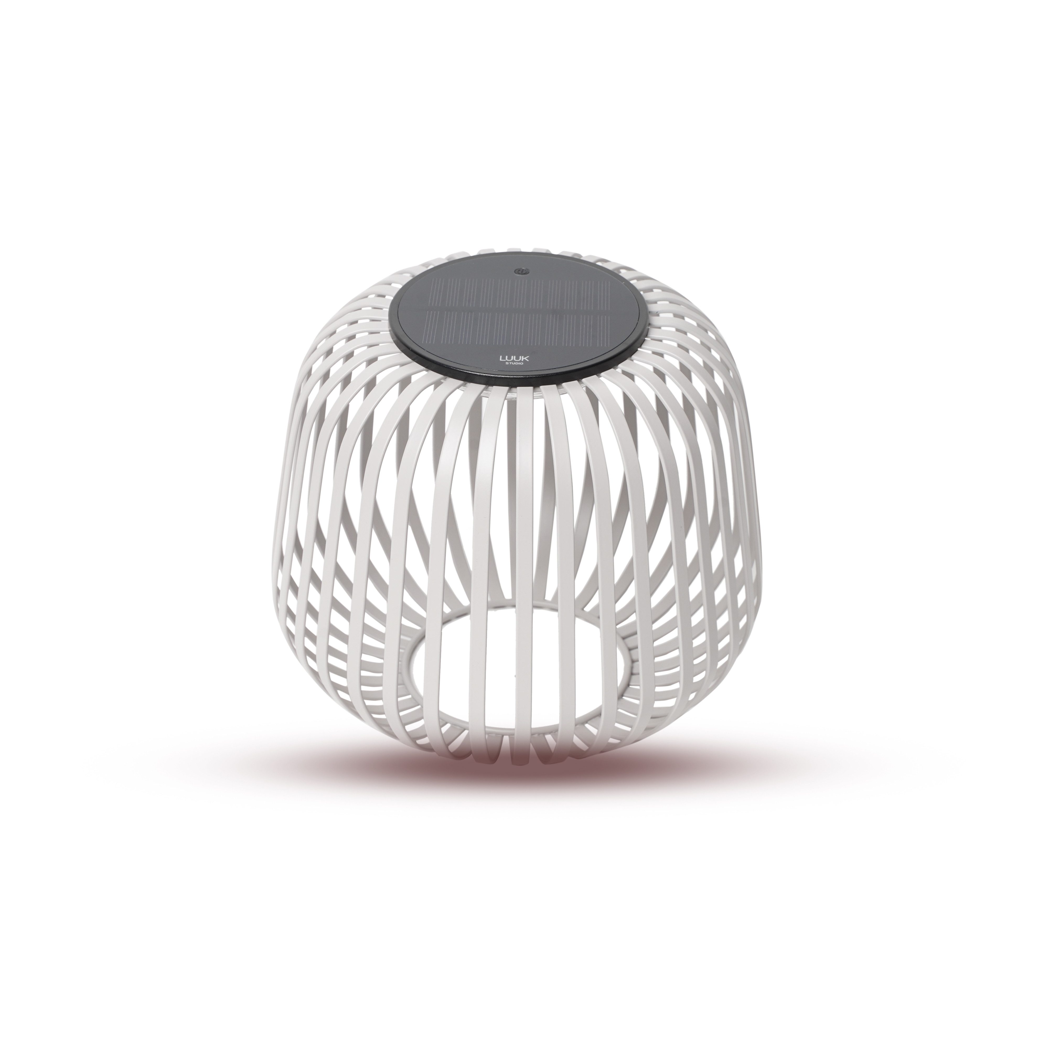 LUUK Studio LED Solarleuchte SOLIS, LED fest integriert, warmweißes Licht (2700 K), Tageslichtweiß, Kabellose LED Laterne mit herausnehmbaren Solarmodul