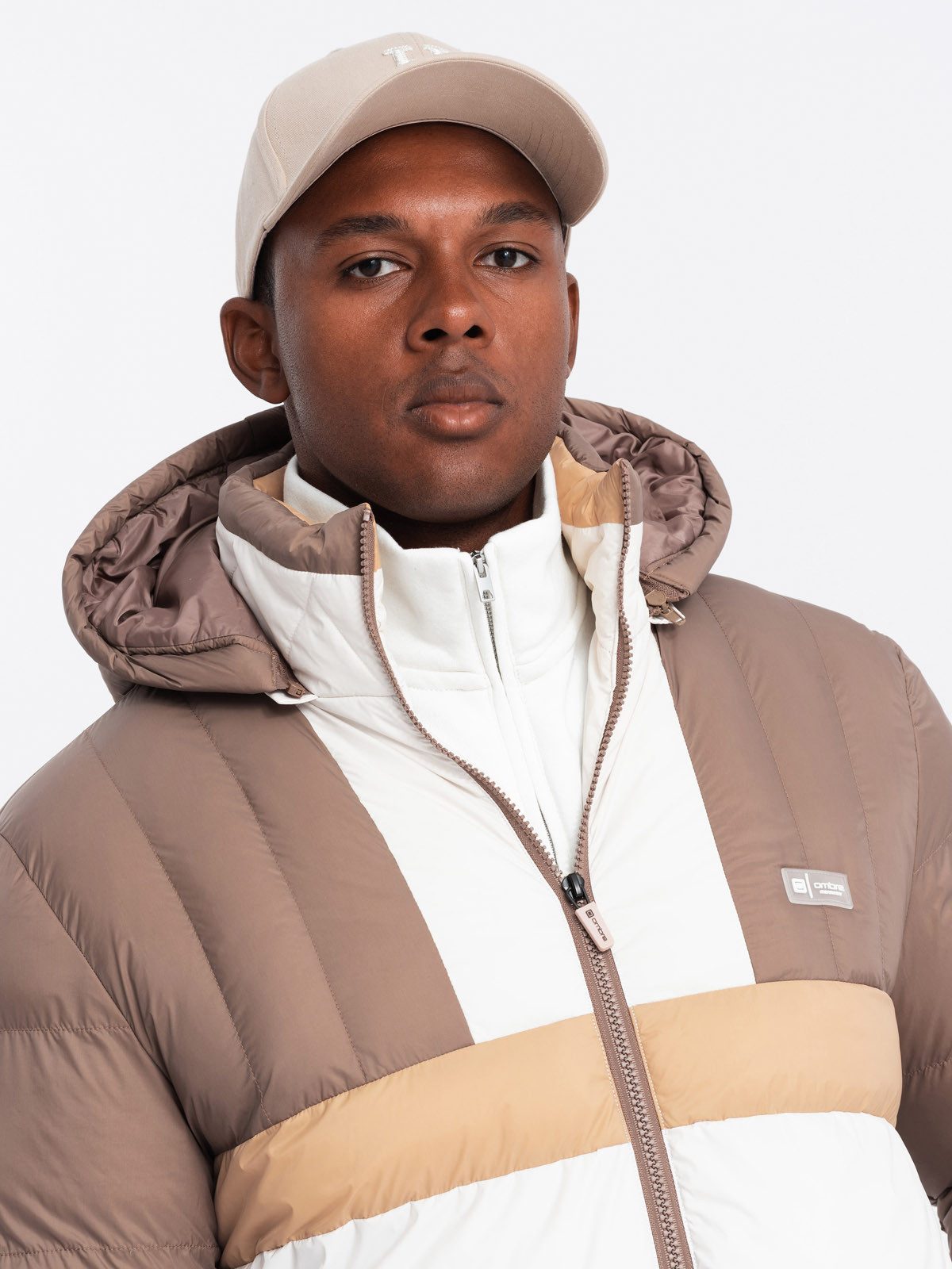 OMBRE Steppjacke Sportliche bunte Herrenjacke im Retro-Stil