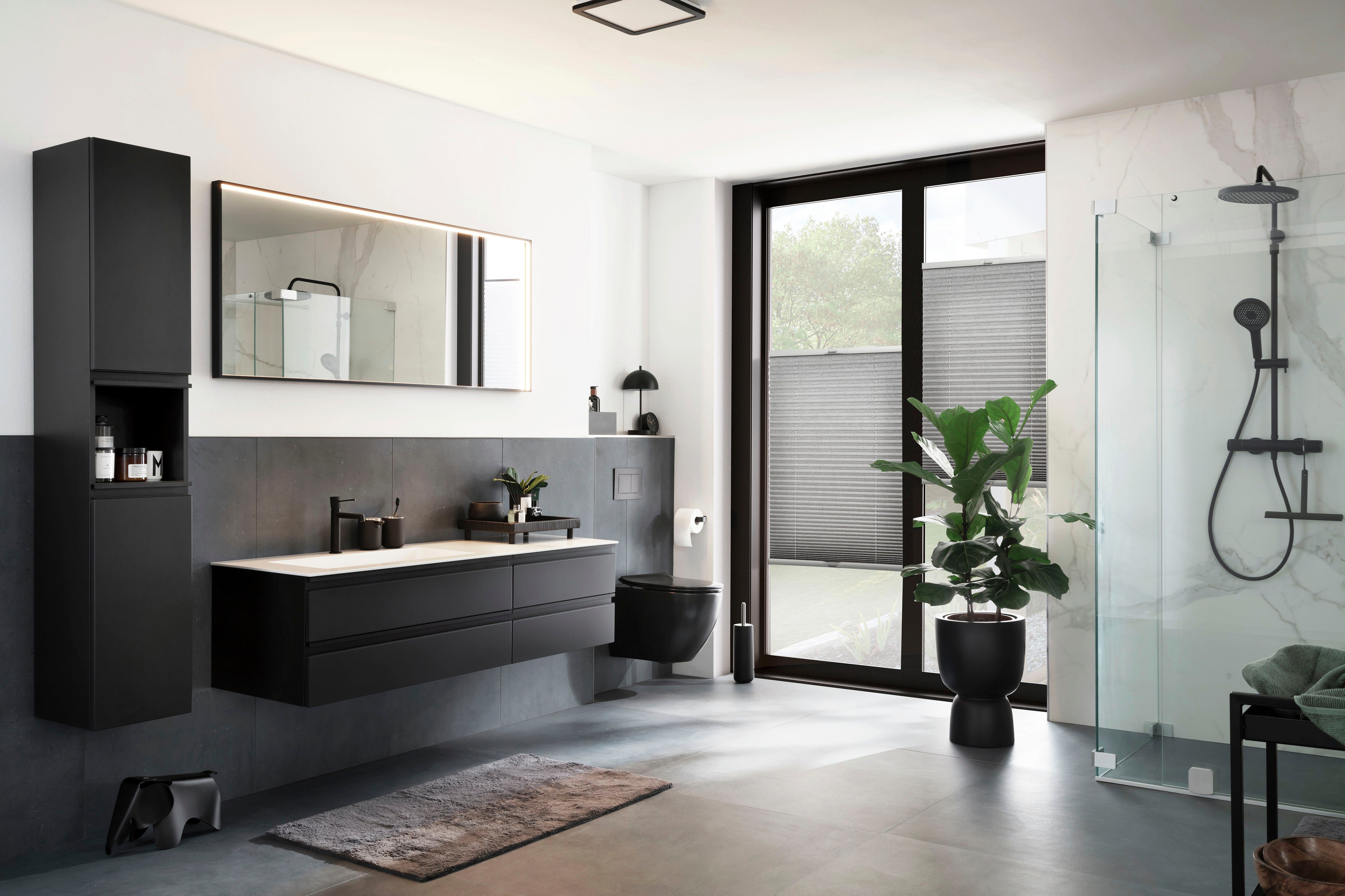 SCHÖNER WOHNEN-Kollektion Plissee Milla, blickdicht, mit Bohren, verspannt, verschraubt, verschraubt, silberne oder weiße Rollo-Technik