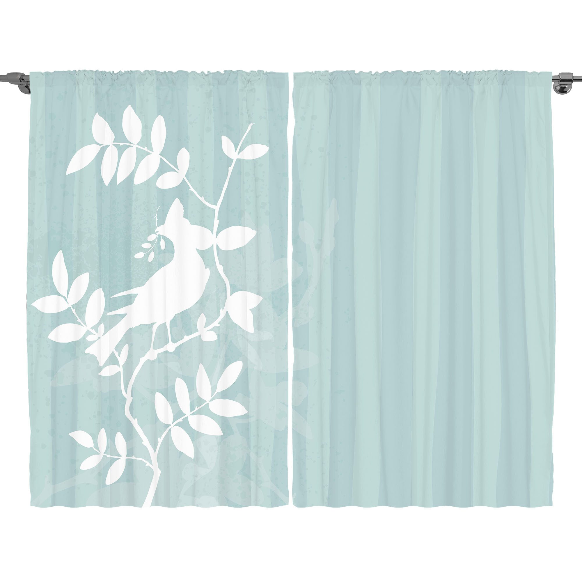 Gardine Schlafzimmer Kräuselband Vorhang mit Schlaufen und Haken