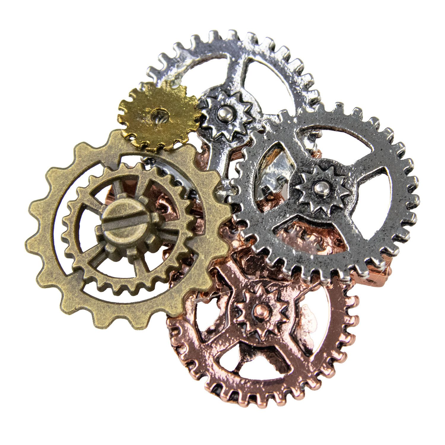 Das Kostümland Brosche Zahnräder Brosche zum Steampunk Kostüm - 414015