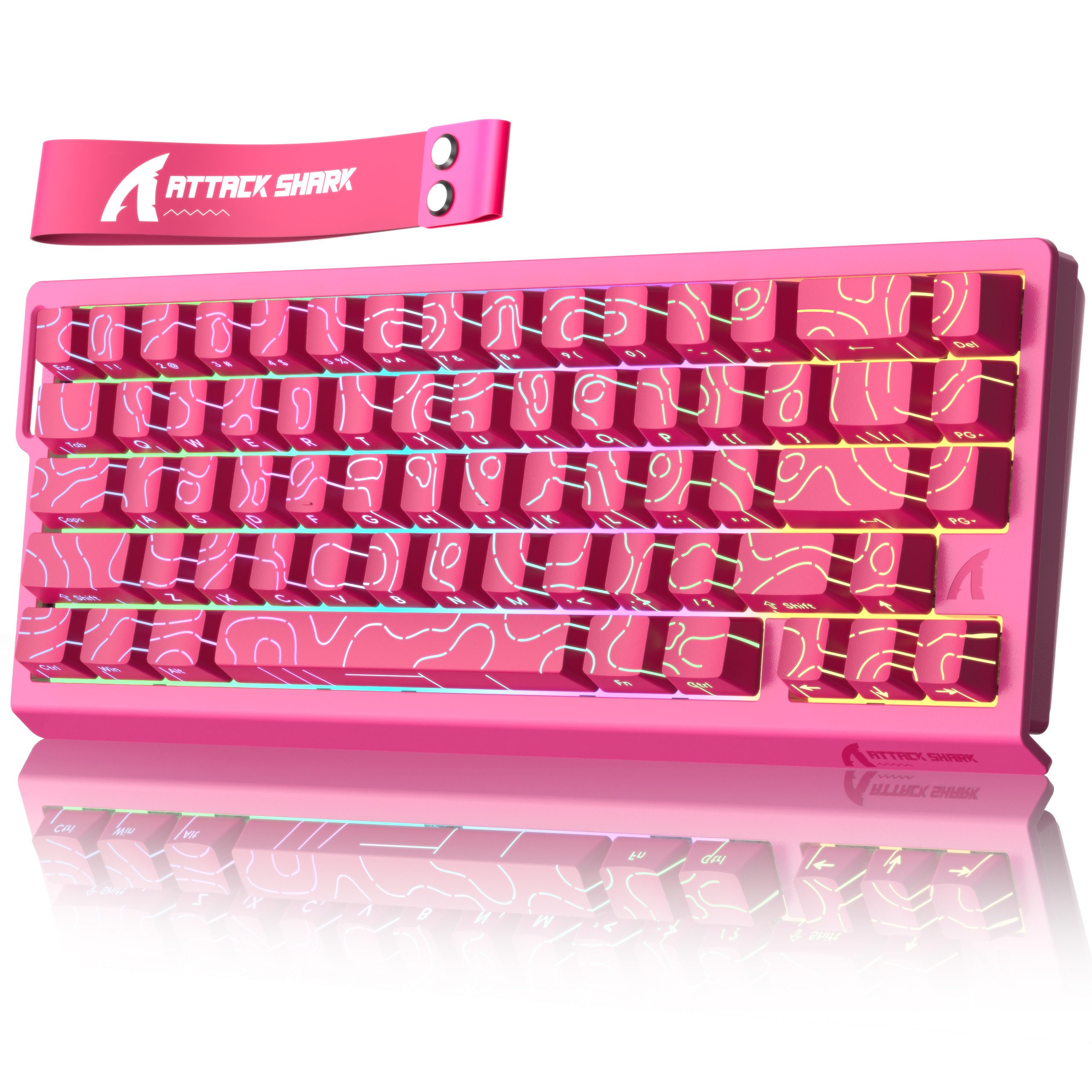 ATTACK SHARK X68 HE 8KHz Rapid Trigger Gaming-Tastatur, 0,01mm,RGB Gaming-Tastatur