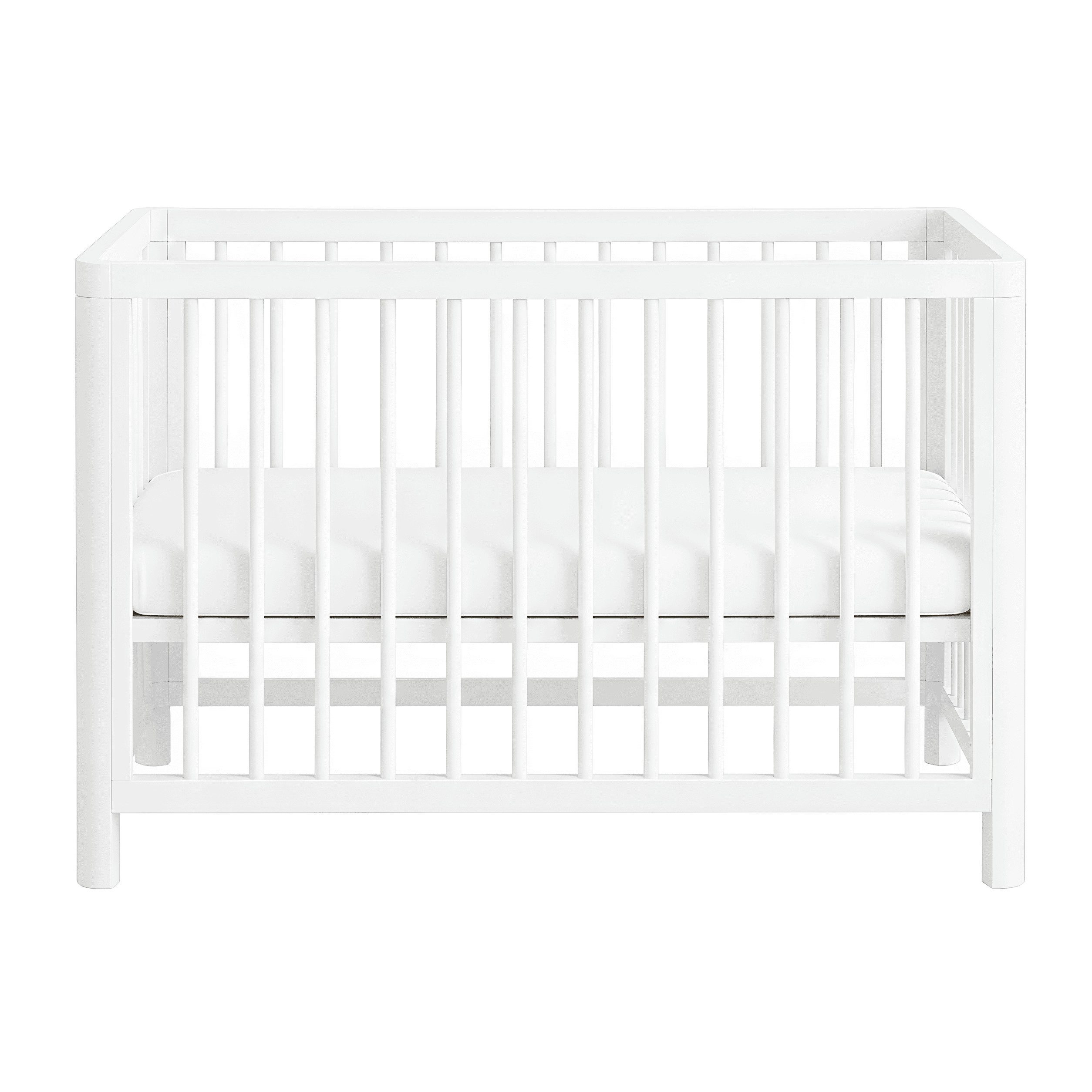 Baby-Delux Babybett Lio Schutzgitter umbaubar, Kinderbett 60x120 weiß Barriere Kiefer Matratze – Bild 5 von 5