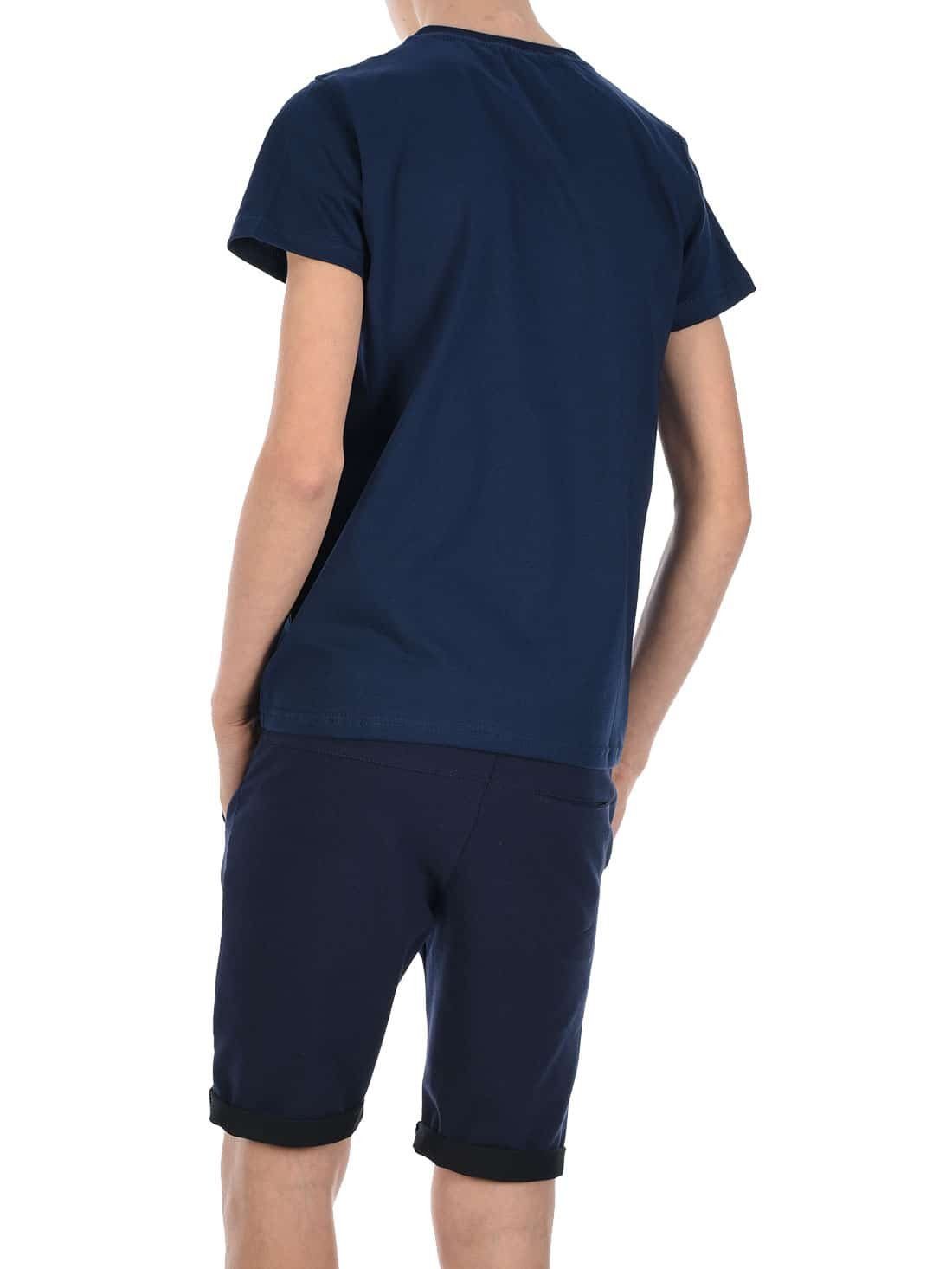 mit Navy BEZLIT T-Shirt Jungen (1-tlg) / & Navy T-Shirt Shorts elastischem Bund Set Shorts