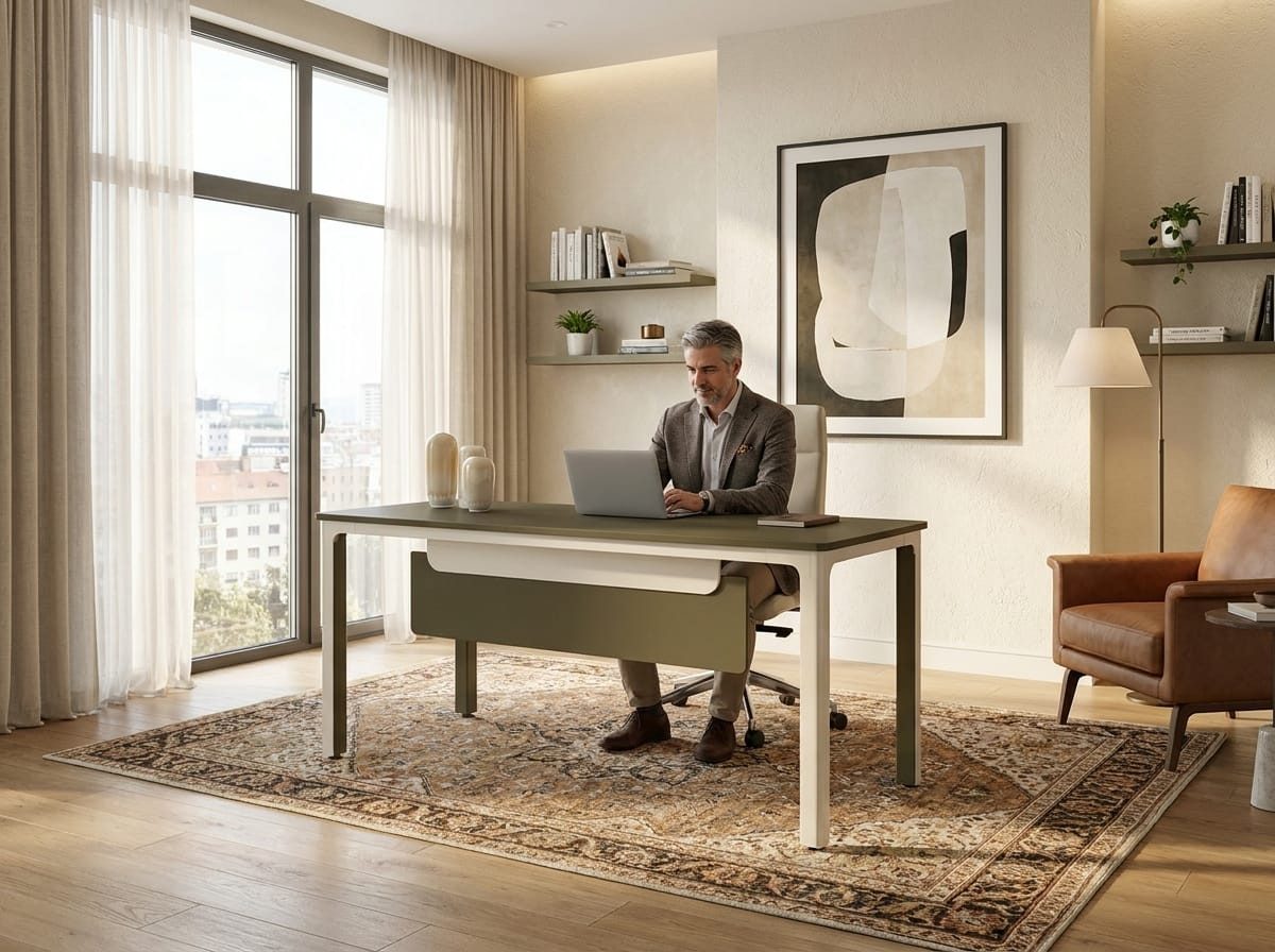 JVmoebel Schreibtisch Schreibtisch modern Holz Design Home Office Arbeitsplatz Tisch, Made in Europa