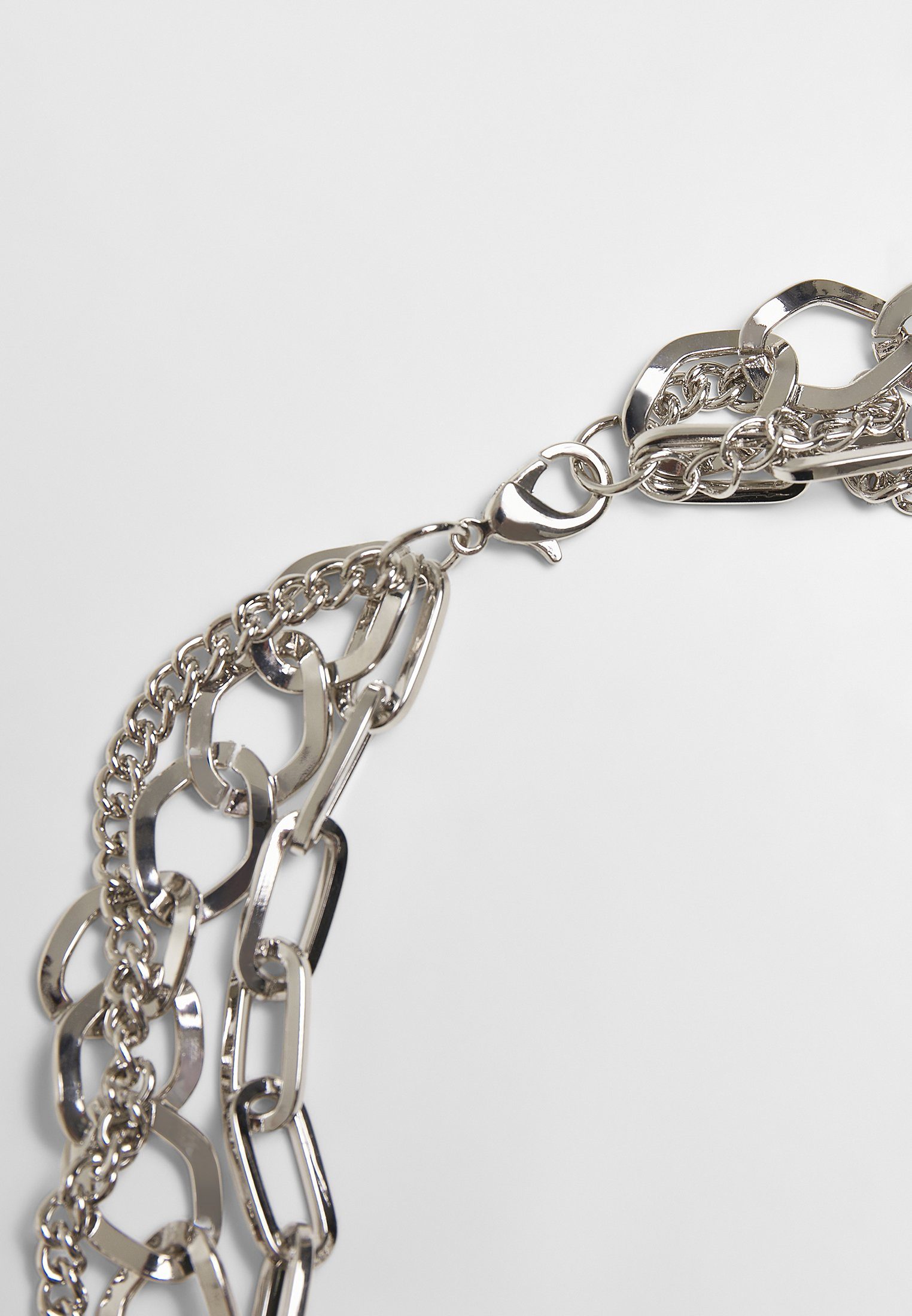 URBAN CLASSICS Edelstahlkette Ring Necklacke Layering Accessories silver