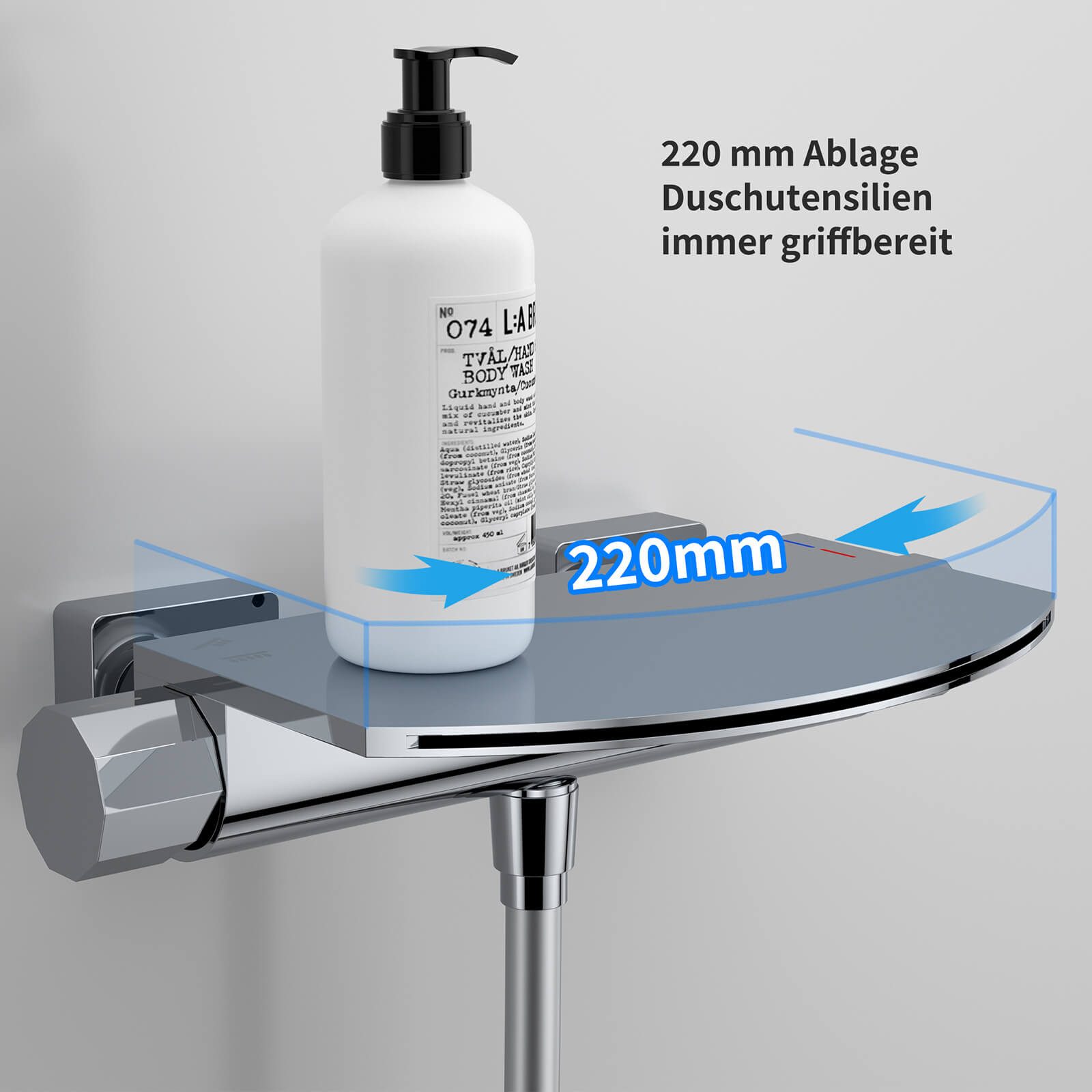 HOMELODY Duschsystem Badewannenarmatur verchromt, Wasserfall Wannenarmatur, günstig online kaufen