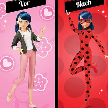 Bandai Merchandise-Figur Miraculous Ladybug Figur von Marinette Dupain-Cheng, 2 Outfits Set, Outfit Set als Marinette und als Ladybug