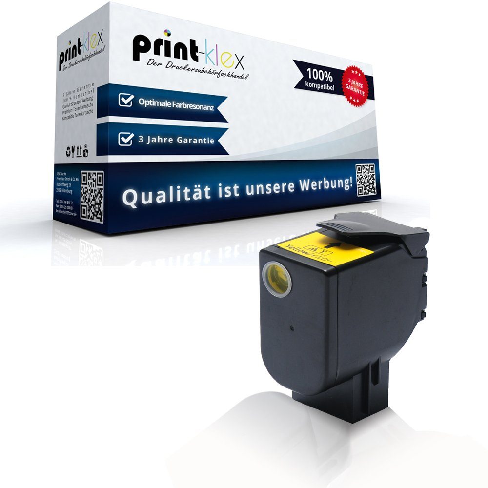 Print-Klex GmbH & Co.KG Tonerkartusche kompatibel mit Lexmark CX622ade CX625ade CX625adhe CX625adhs Yellow Y