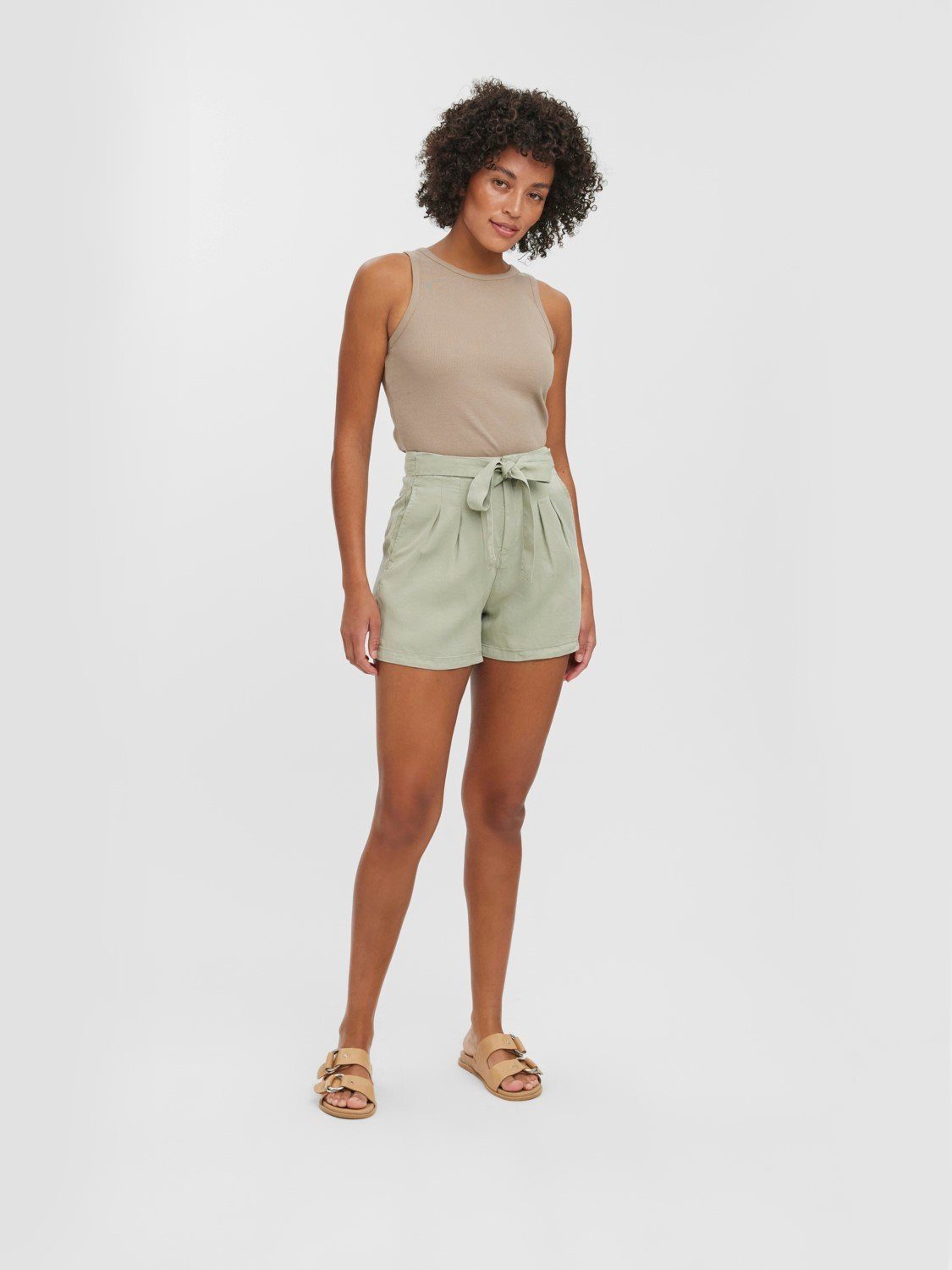 Vero Moda Shorts Kurze Casual in VMMIA Stoff Hose (1-tlg) 4084 Mint