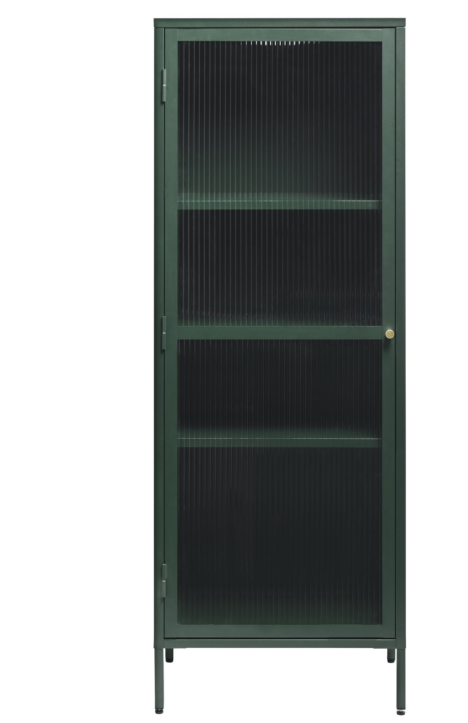 möbelando grün Vitrine BRONCO in cm) 58x160x40 (B/H/T: aus Metall