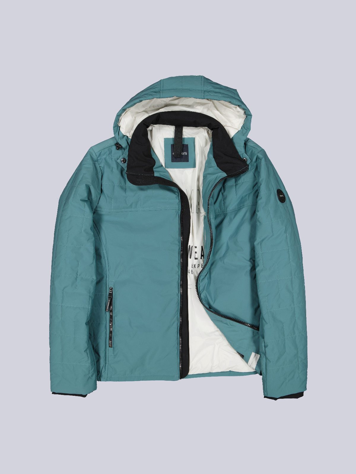 Engbers Steppjacke engbers Herren Jacke mit abnehmbarer Kapuze, Tuerkis