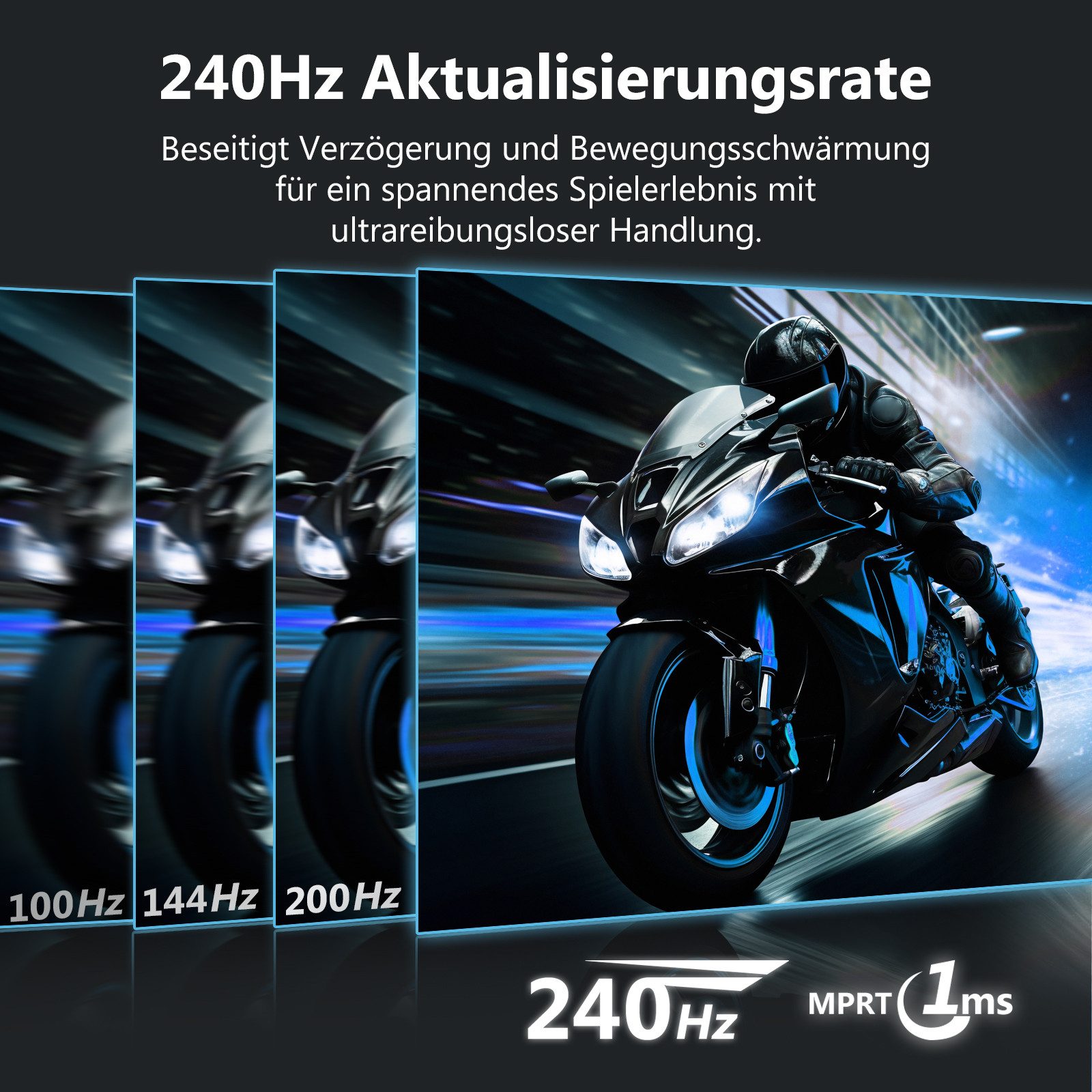 Z-EDGE LED 24.5” 240Hz IPS HDR 350cd/m² 1080P 1ms 16:9 Gaming-Monitor (1920x1080 px, FHD, 1 ms Reaktionszeit, 240 Hz, IPS)