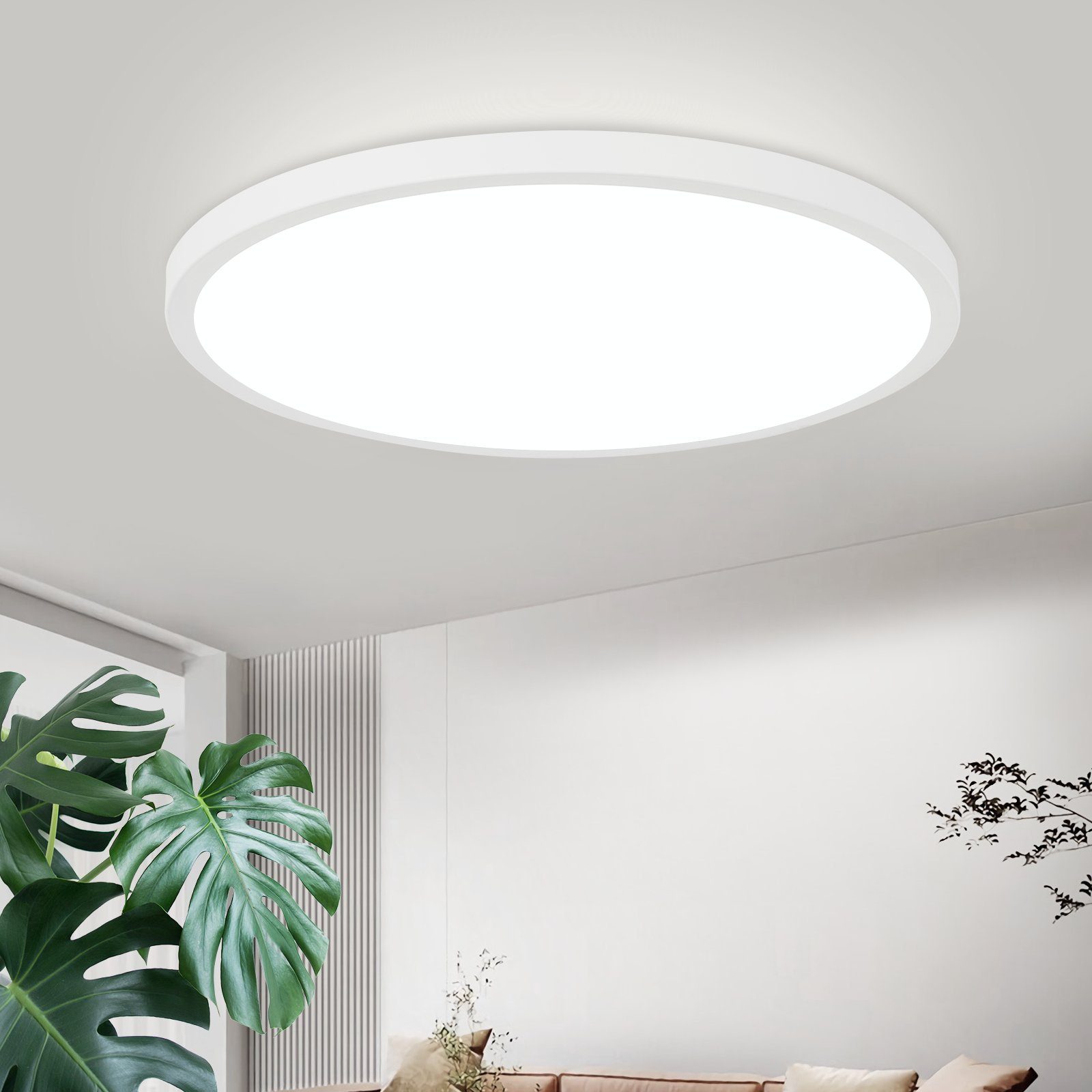 ZMH LED Deckenleuchte Schlafzimmer - Schlafzimmerlampe Flach