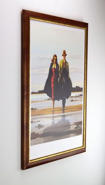 myposterframe Einzelrahmen Bilderrahmen Aged Vintage Pandora, (1 Stück), 20x20 cm, Rot Gold, Echtholz