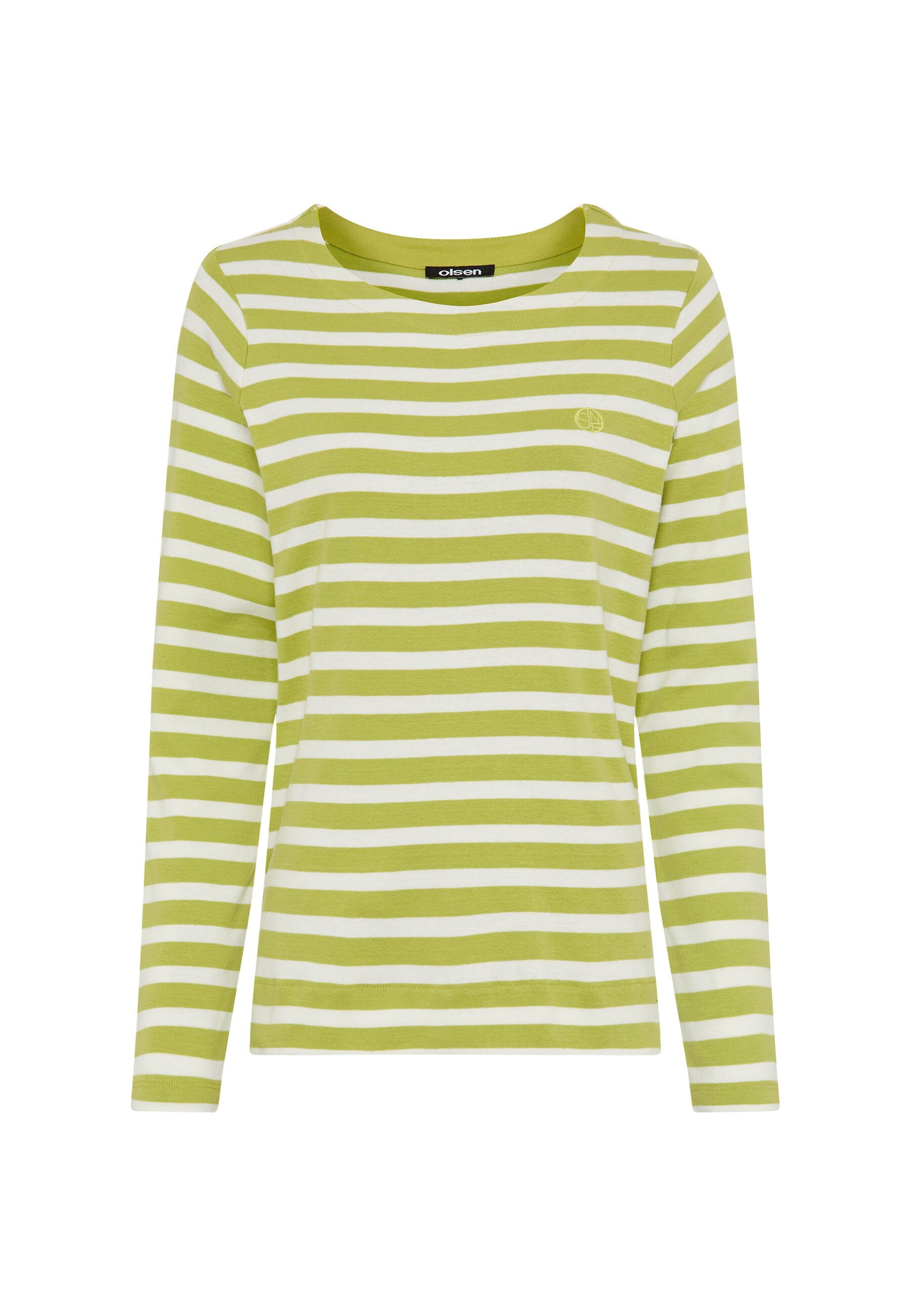Olsen T-Shirt Shirt mit Rundhalsausschnitt und langen Ärmeln
