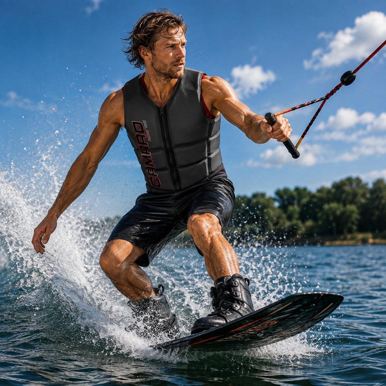 Camaro Schwimmweste Camaro ARMOUR 4.0 Neopren Weste Prallschutz Oberteil Wakeboard Kite – Bild 5 von 5